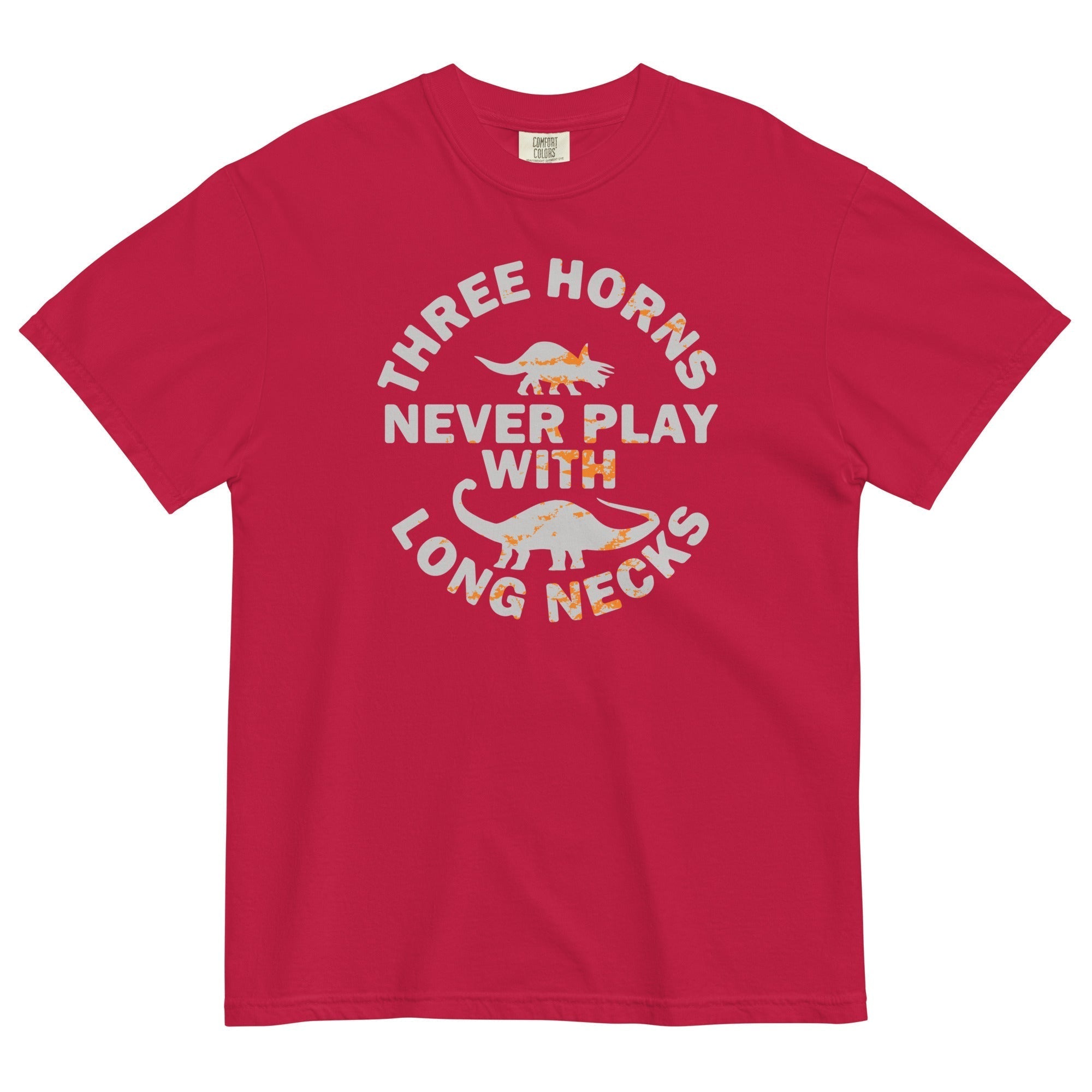 Three Horns Never Play With Long Necks Men's Relaxed Fit Tee Hoodie, Sweatshirt | PureTeeCo.com (Image 2)