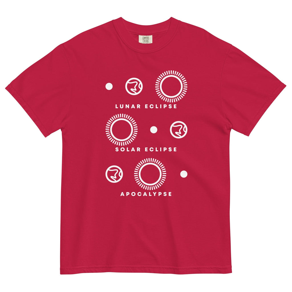 Lunar Eclipse Solar Eclipse Apocalypse Men's Relaxed Fit Tee Hoodie, Sweatshirt | PureTeeCo.com (Image 1)
