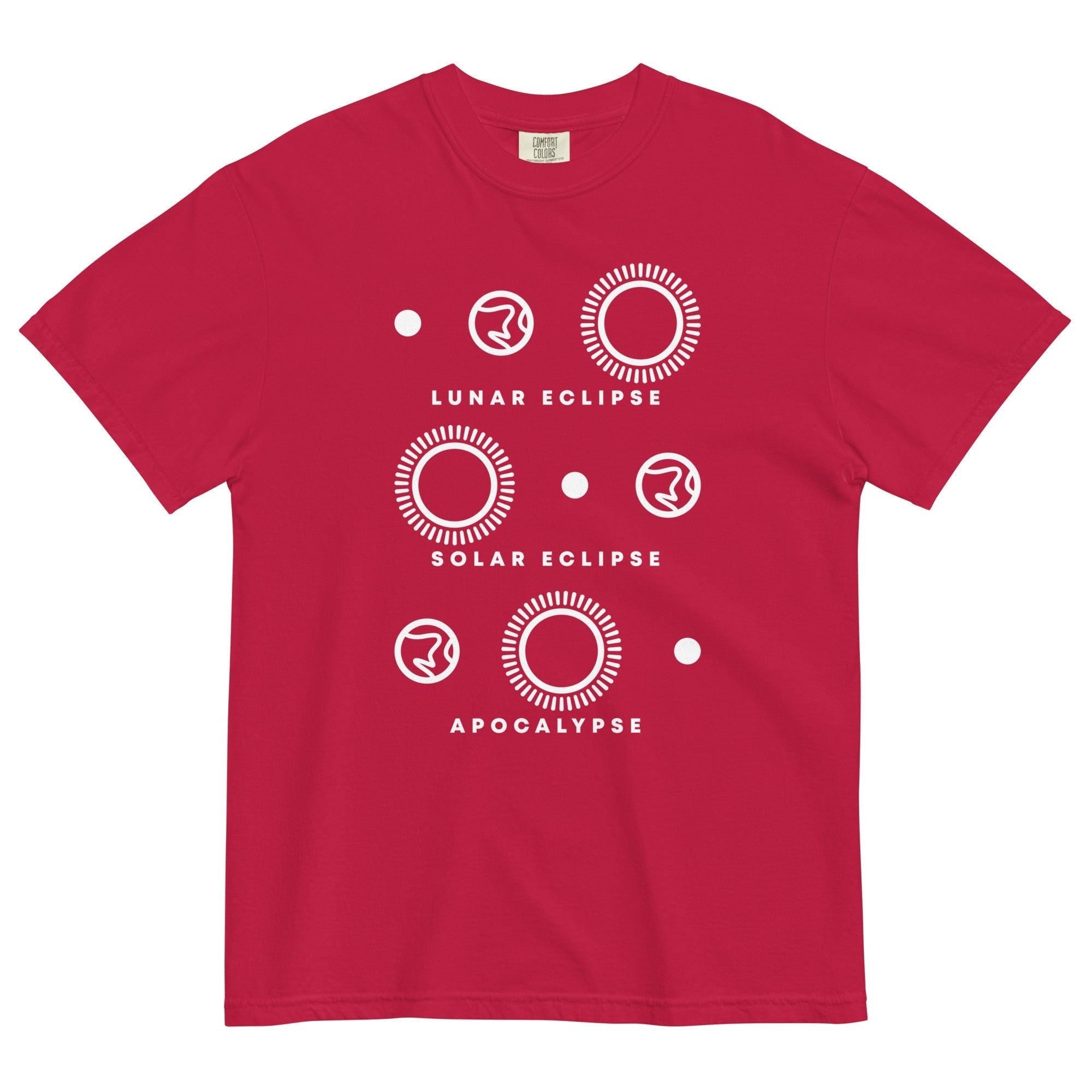 Lunar Eclipse Solar Eclipse Apocalypse Men's Relaxed Fit Tee Hoodie, Sweatshirt | PureTeeCo.com (Image 1)