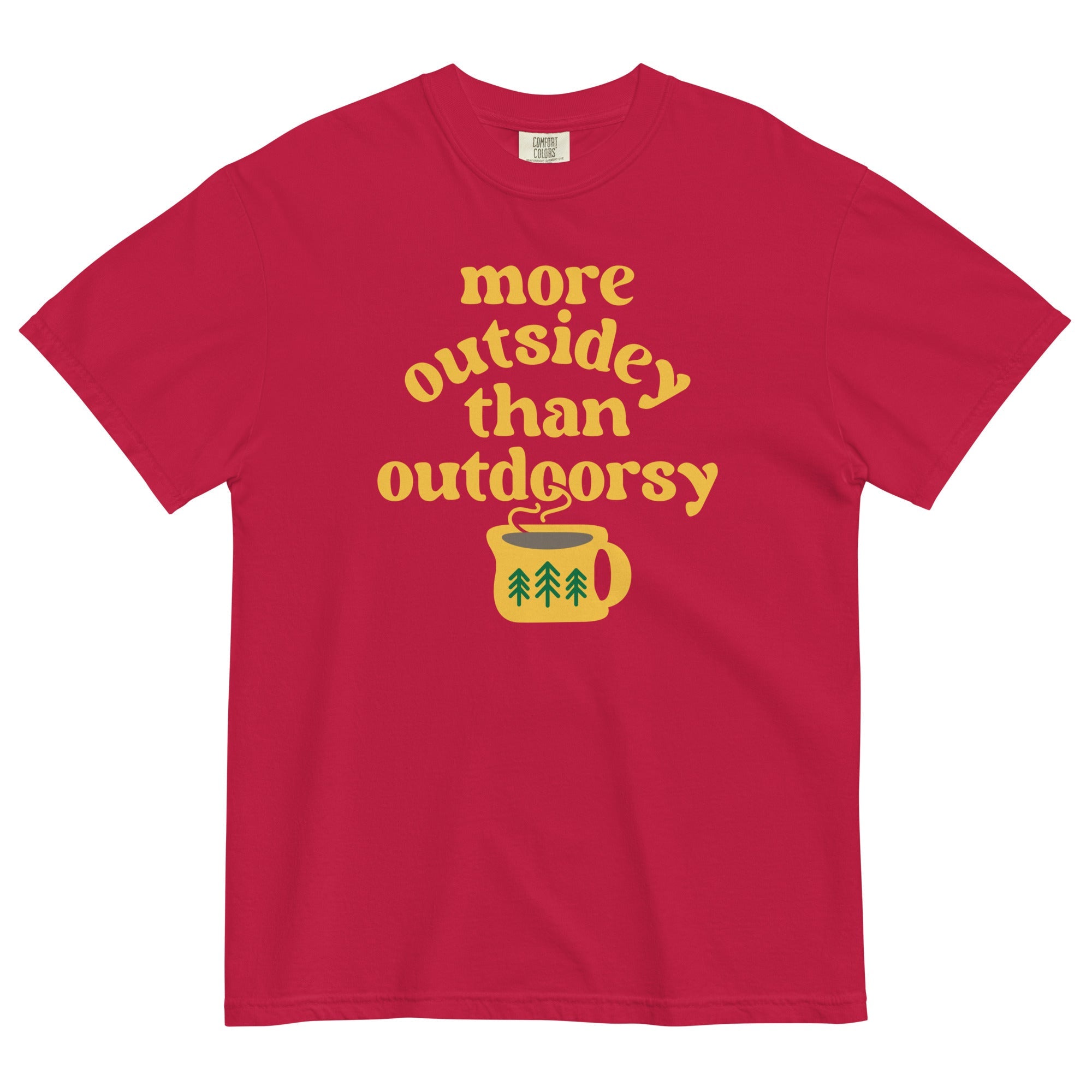 More Outsidey Than Outdoorsy Men's Relaxed Fit Tee Hoodie, Sweatshirt | PureTeeCo.com (Image 3)