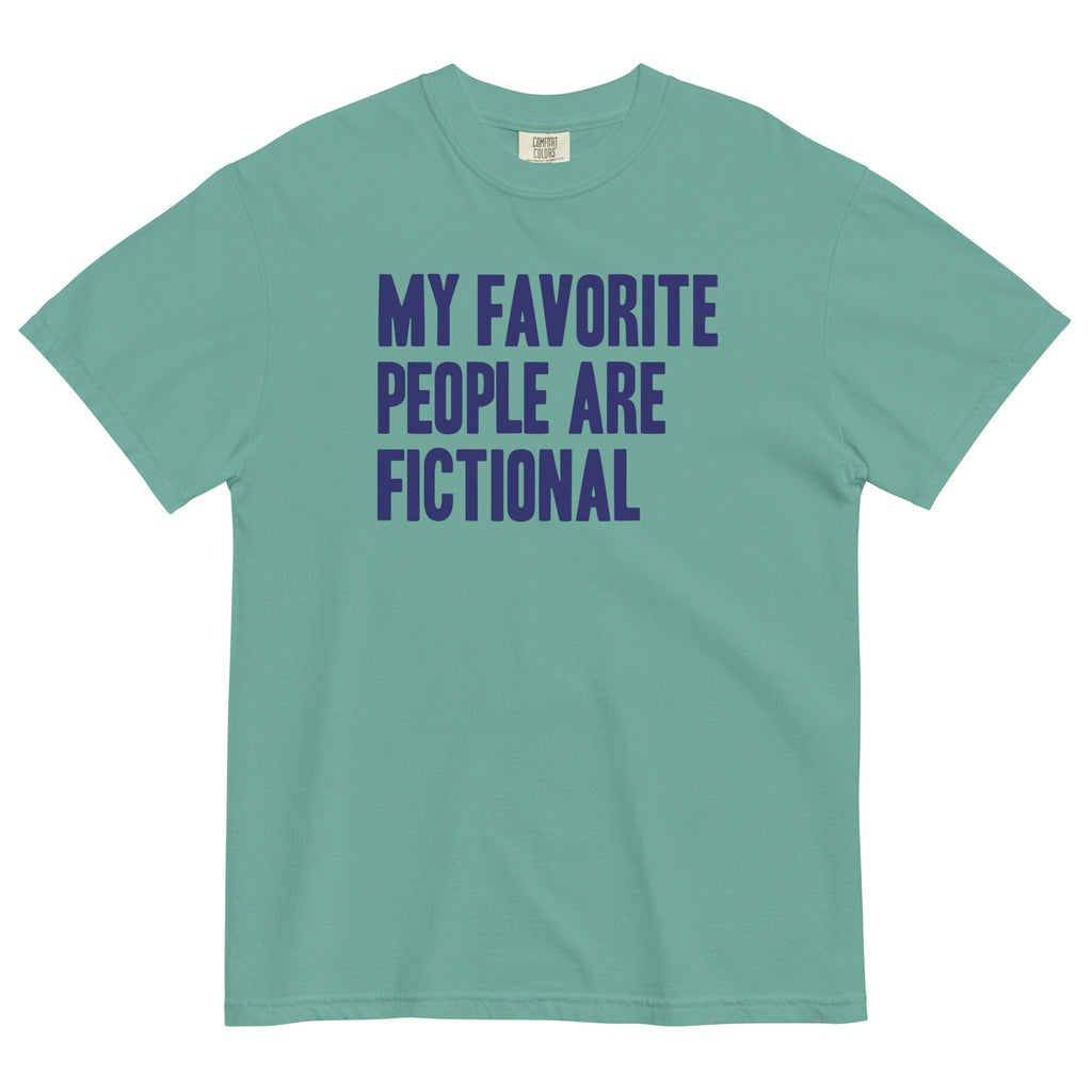 My Favorite People Are Fictional Men's Relaxed Fit Tee Hoodie, Sweatshirt | PureTeeCo.com (Image 2)