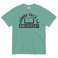 Donde Esta La Biblioteca? Men's Relaxed Fit Tee Hoodie, Sweatshirt | PureTeeCo.com (Image 1)