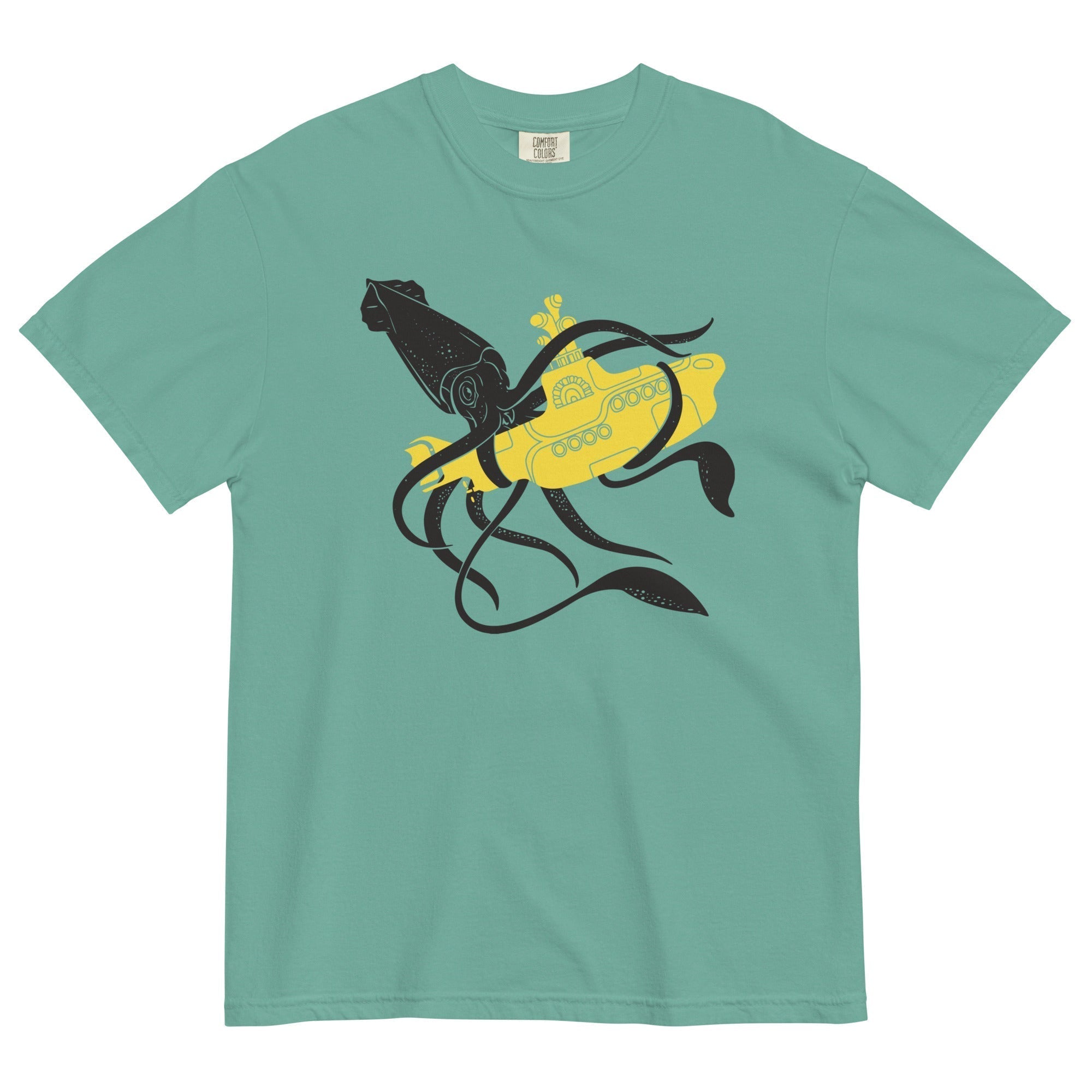 Squid Sub Battle Men's Relaxed Fit Tee Hoodie, Sweatshirt | PureTeeCo.com (Image 5)