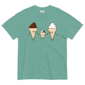 Ice Cream Family Men's Relaxed Fit Tee Hoodie, Sweatshirt | PureTeeCo.com (Image 1)