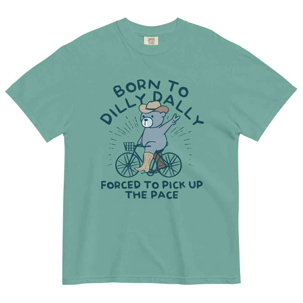 Born To Dilly Dally Forced To Pick Up The Pace Men's Relaxed Fit Tee Hoodie, Sweatshirt | PureTeeCo.com (Image 2)