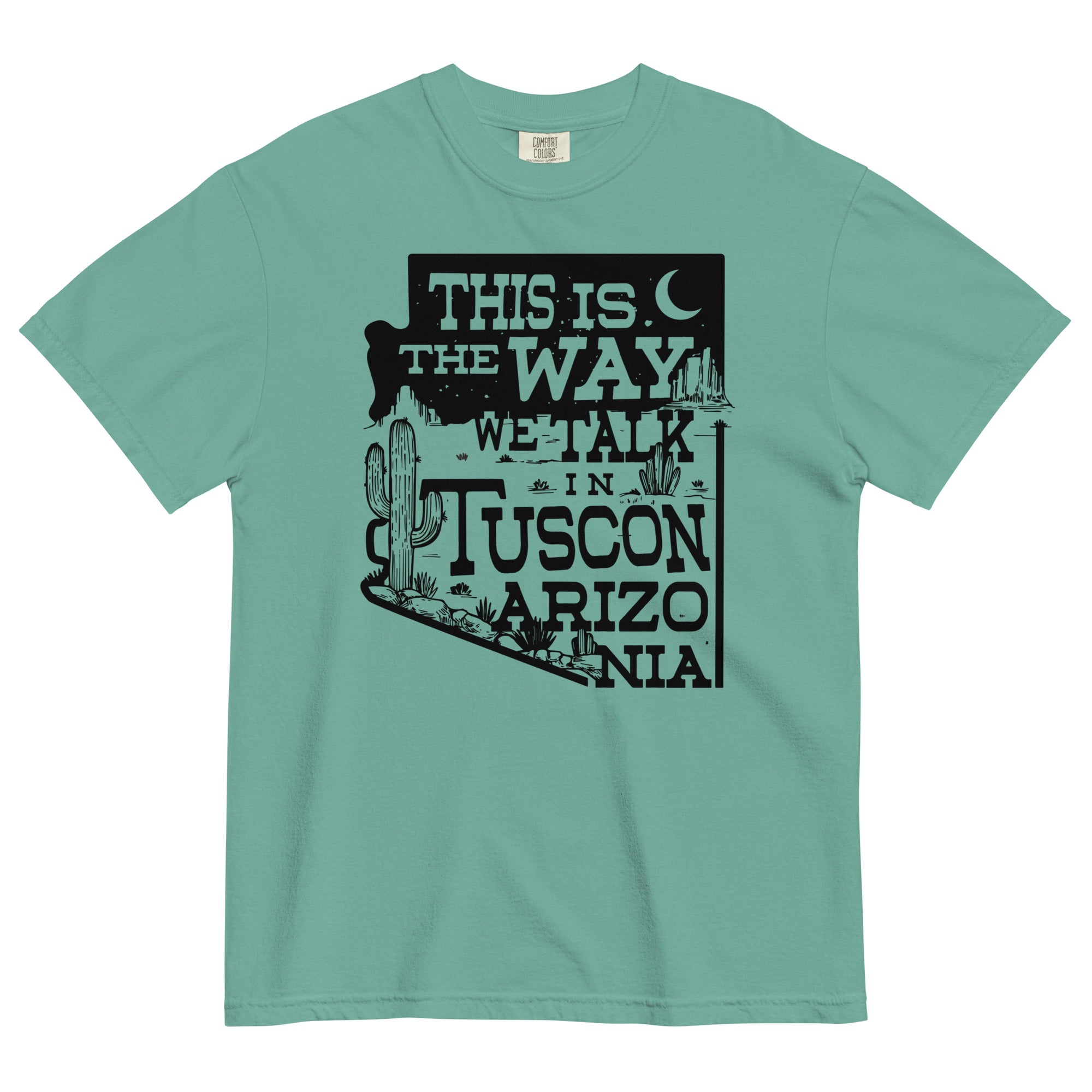 This Is The Way We Talk In Tuscon Arizonia Men's Relaxed Fit Tee Hoodie, Sweatshirt | PureTeeCo.com (Image 4)