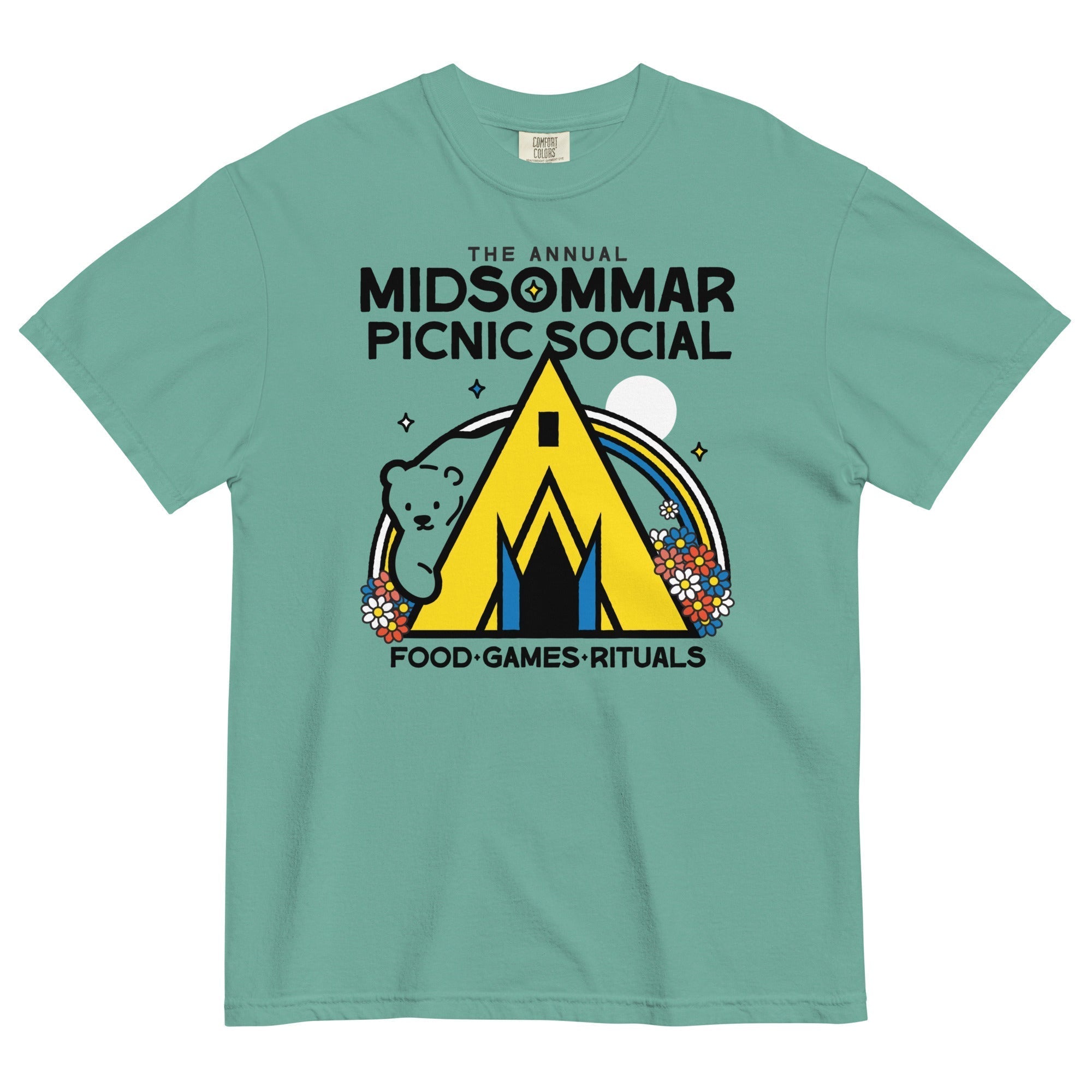 The Annual Midsommar Picnic Social Men's Relaxed Fit Tee Hoodie, Sweatshirt | PureTeeCo.com (Image 4)
