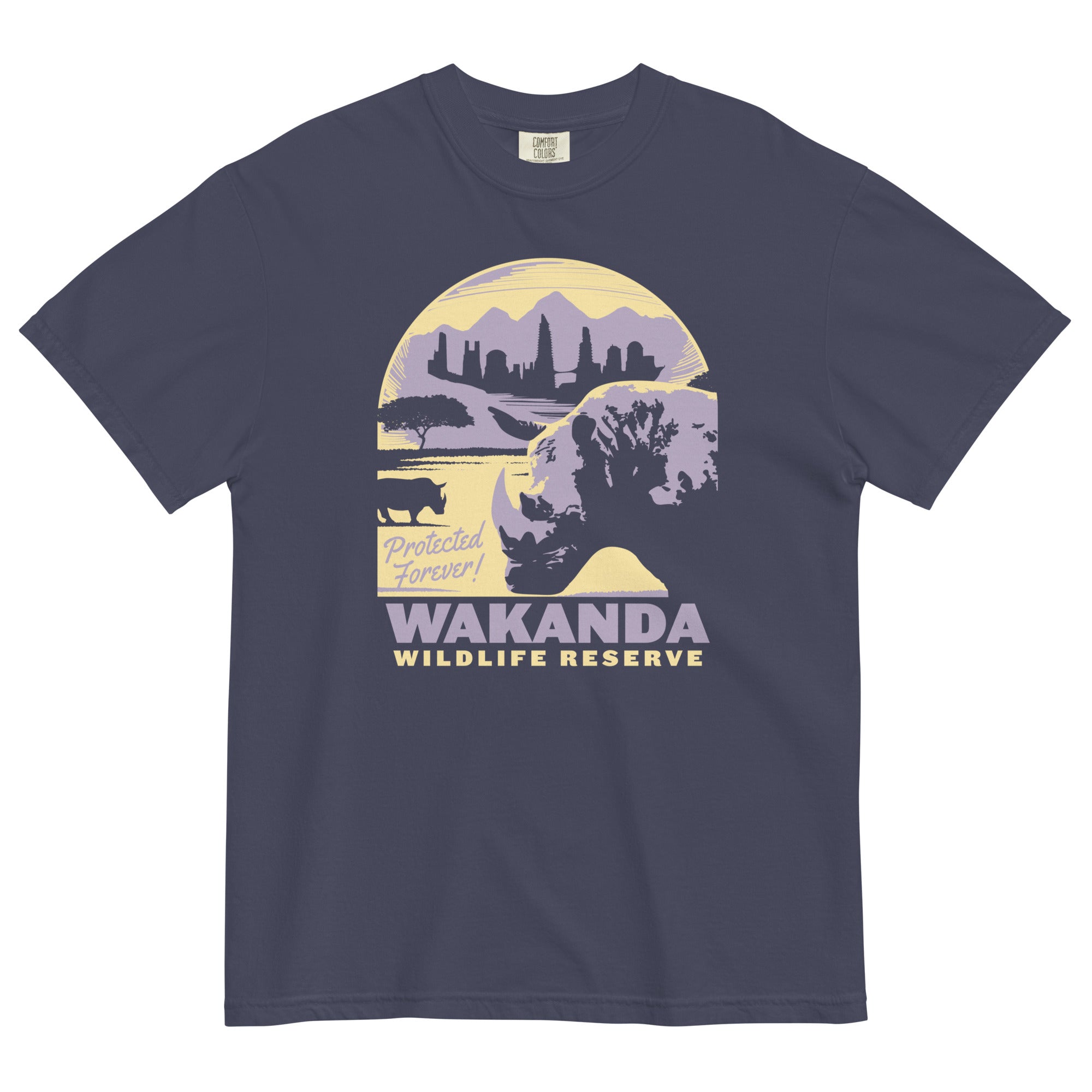 Wakanda Wildlife Reserve Men's Relaxed Fit Tee Hoodie, Sweatshirt | PureTeeCo.com (Image 2)