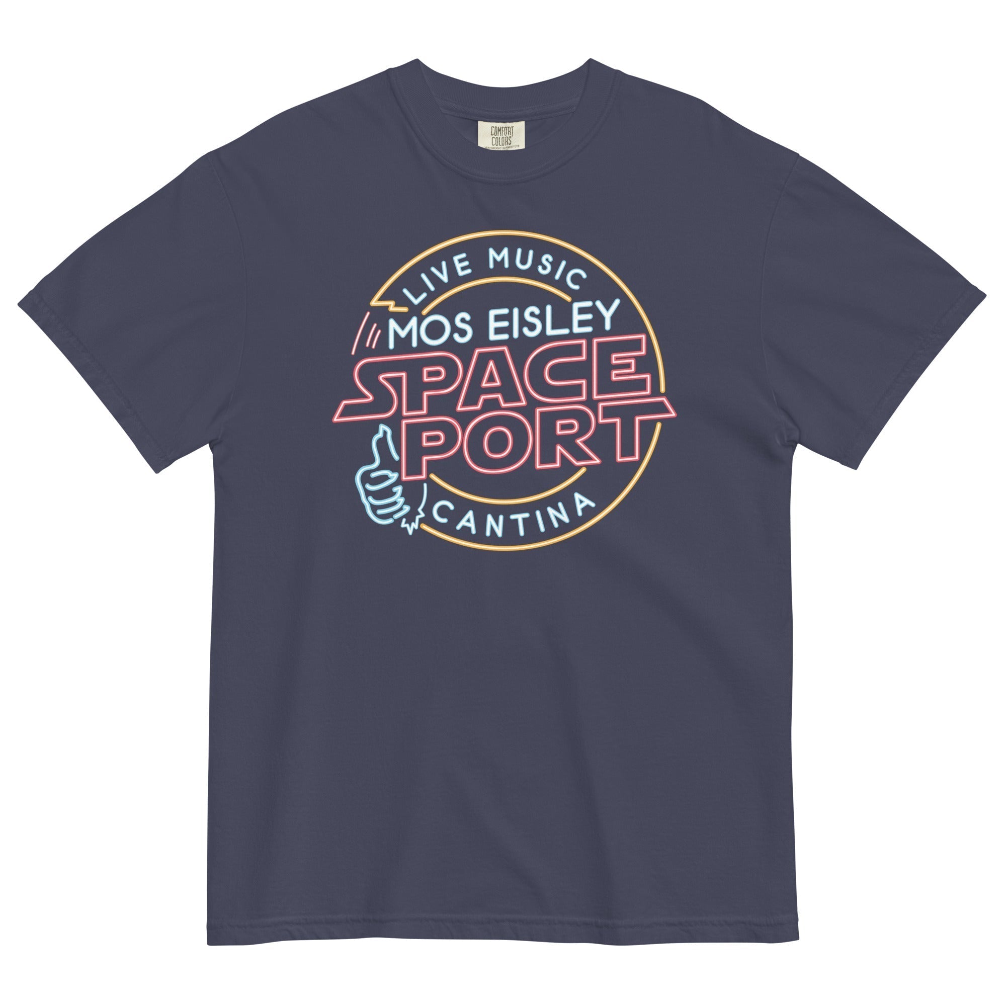 Mos Eisley Space Port Men's Relaxed Fit Tee Hoodie, Sweatshirt | PureTeeCo.com (Image 2)
