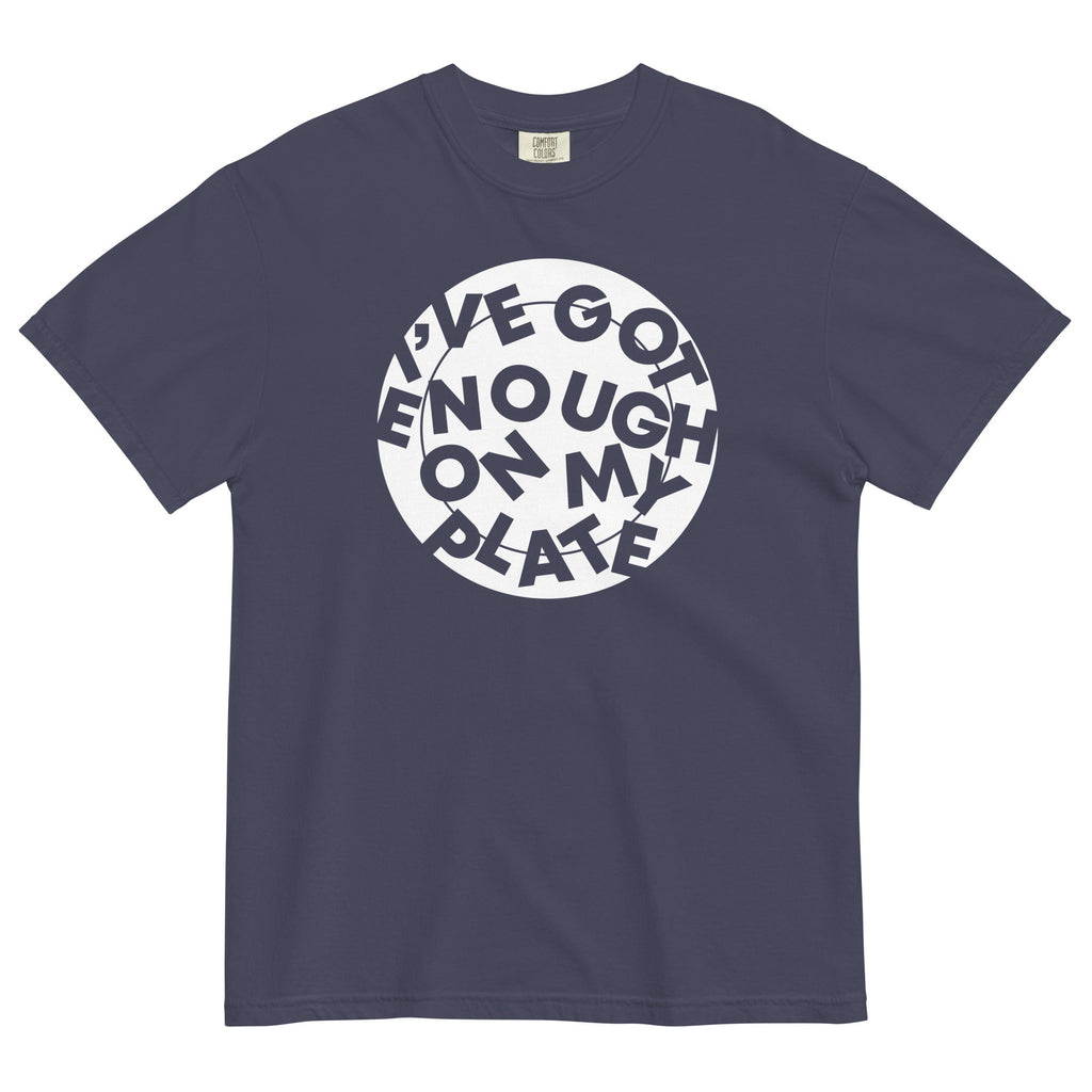 I've Got Enough On My Plate Men's Relaxed Fit Tee Hoodie, Sweatshirt | PureTeeCo.com (Image 3)