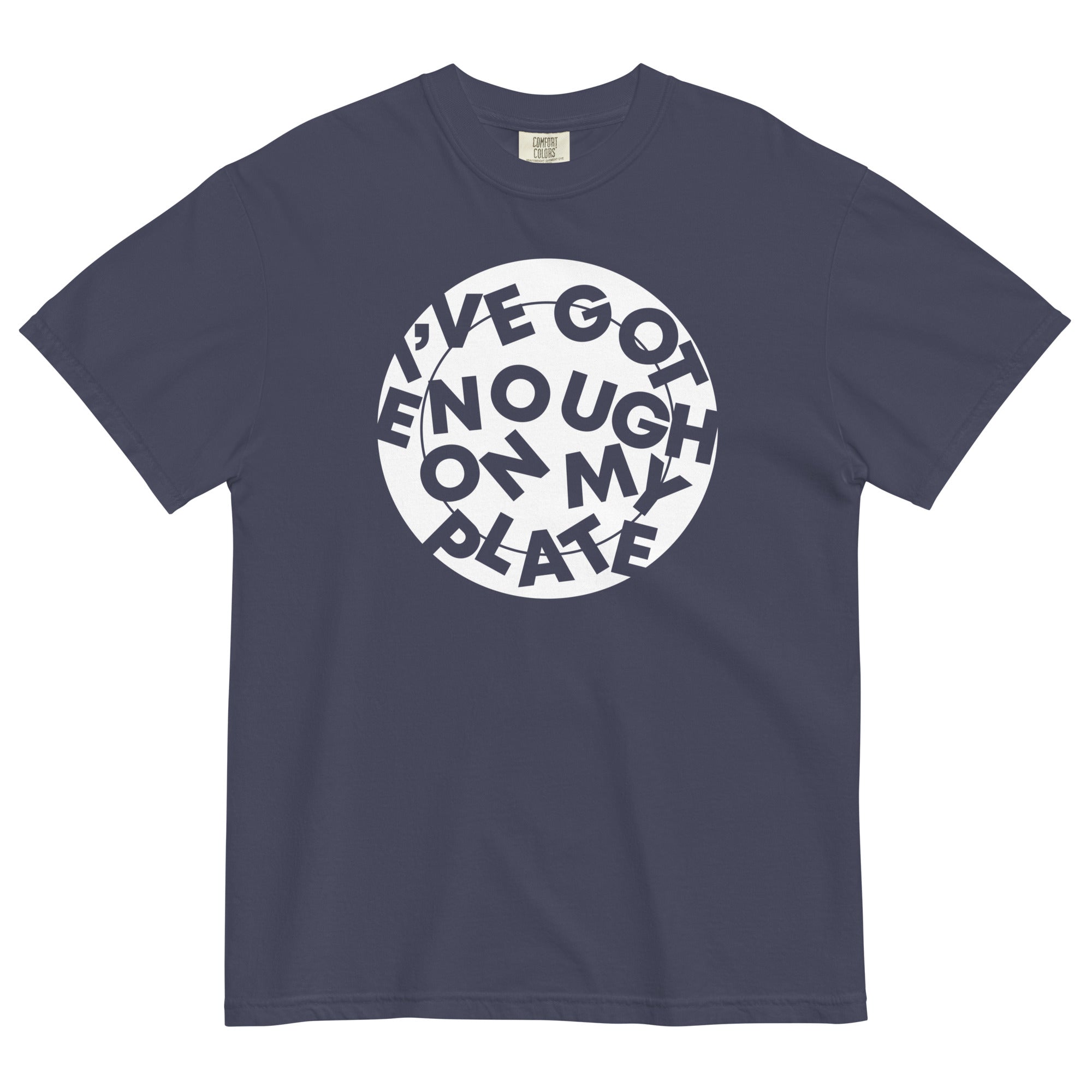 I've Got Enough On My Plate Men's Relaxed Fit Tee Hoodie, Sweatshirt | PureTeeCo.com (Image 3)