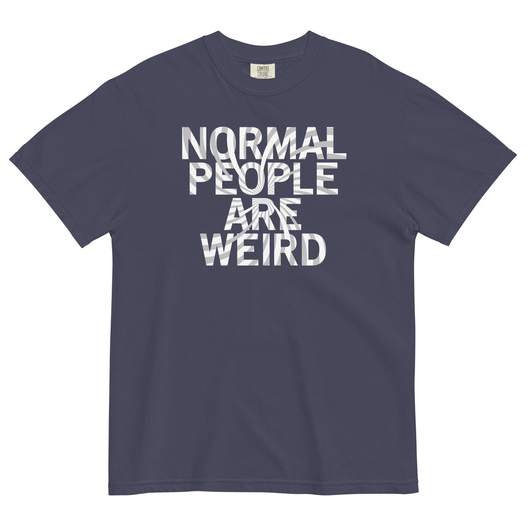 Normal People Are Weird Men's Relaxed Fit Tee Hoodie, Sweatshirt | PureTeeCo.com (Image 2)