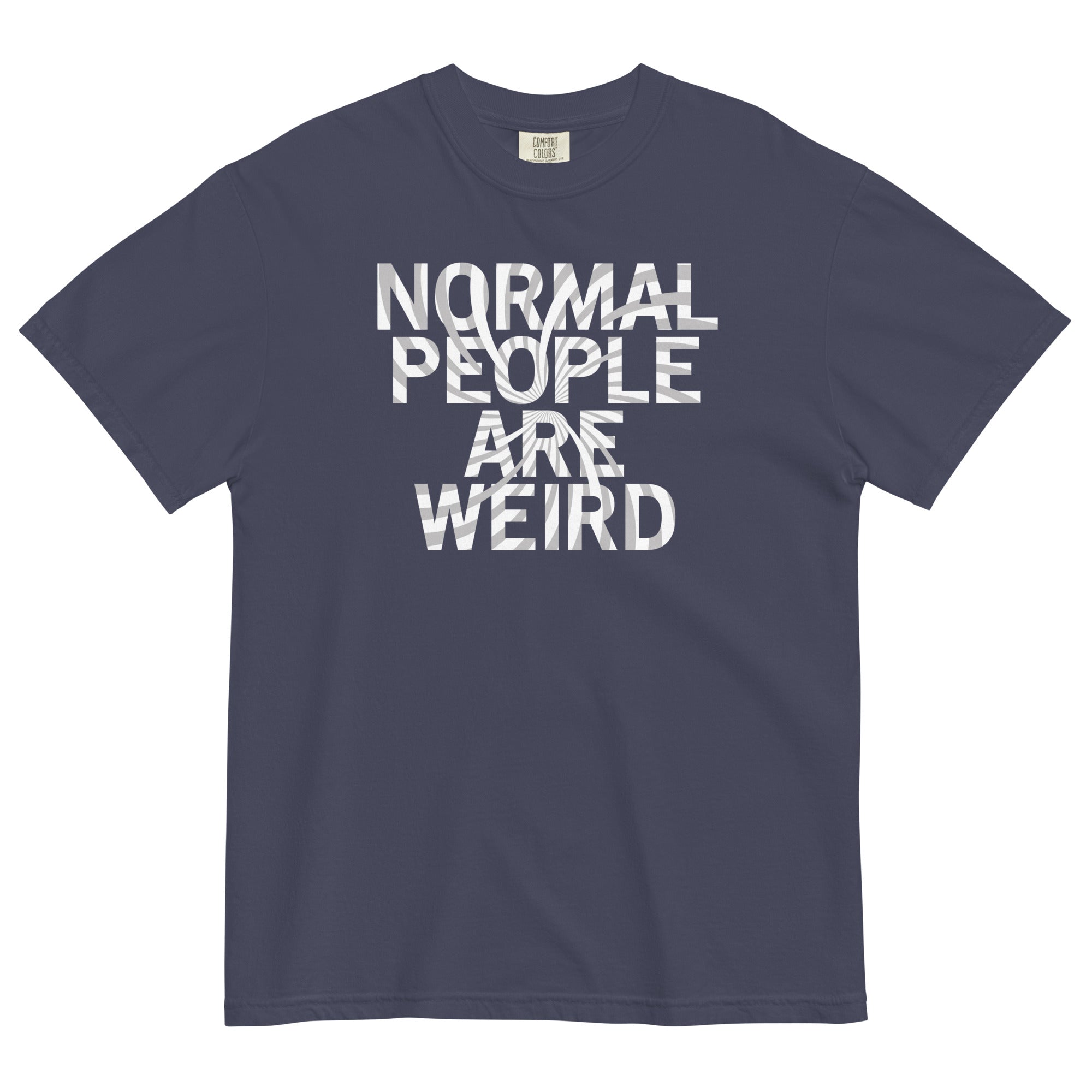 Normal People Are Weird Men's Relaxed Fit Tee Hoodie, Sweatshirt | PureTeeCo.com (Image 2)