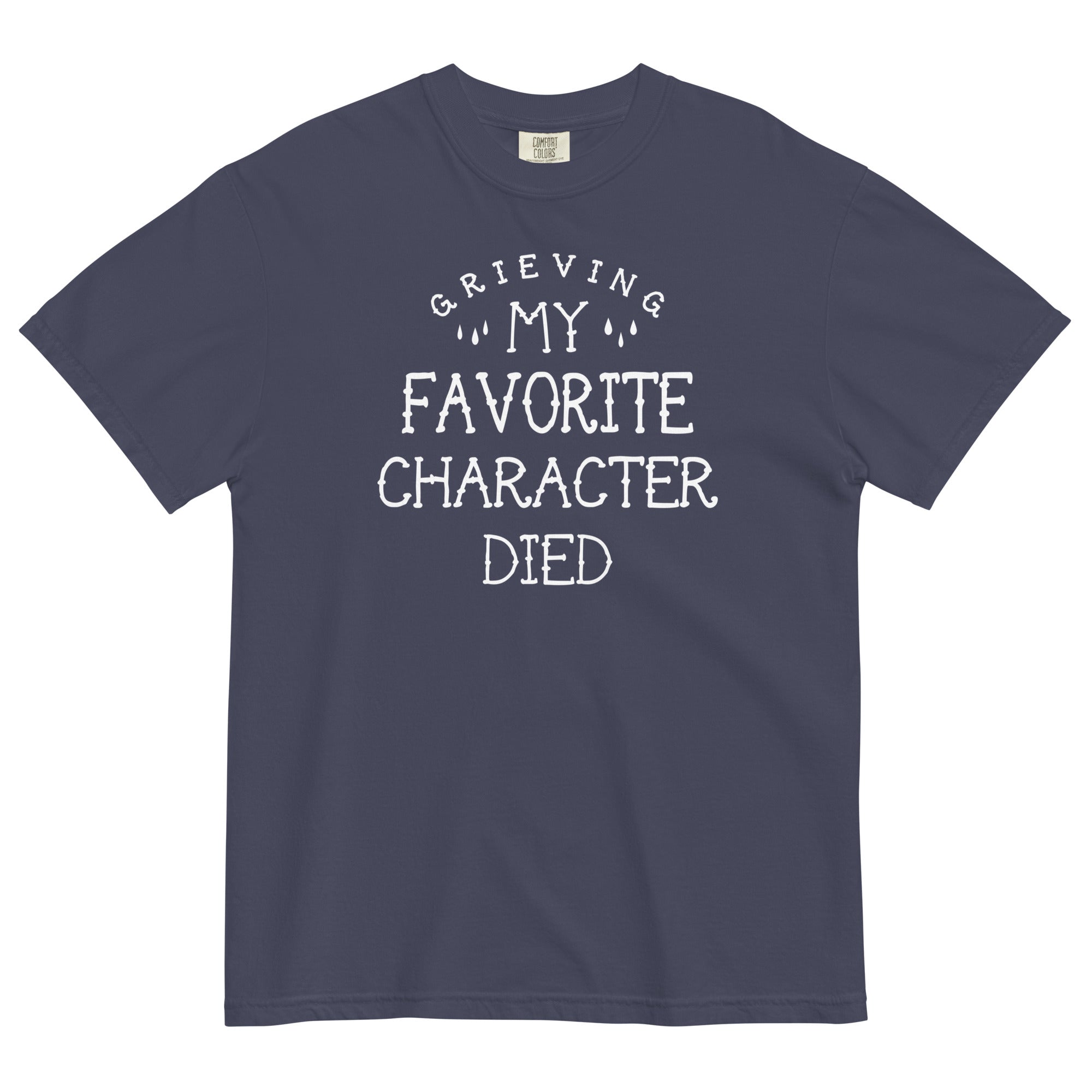 My Favorite Character Died Men's Relaxed Fit Tee Hoodie, Sweatshirt | PureTeeCo.com (Image 2)