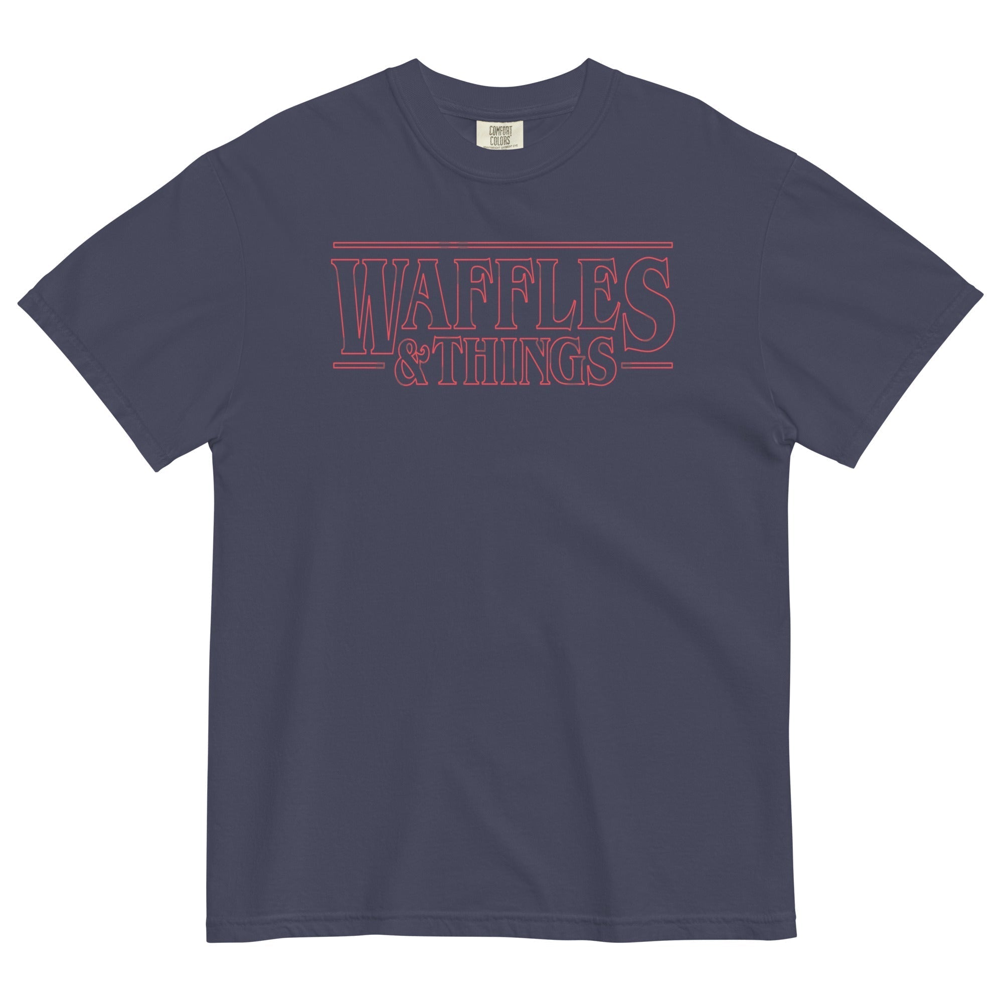 Waffles & Things Men's Relaxed Fit Tee Hoodie, Sweatshirt | PureTeeCo.com (Image 2)