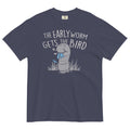 The Early Worm Gets The Bird Men's Relaxed Fit Tee Hoodie, Sweatshirt | PureTeeCo.com (Image 1)