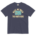 Wake Me When The Food's Here Men's Relaxed Fit Tee Hoodie, Sweatshirt | PureTeeCo.com (Image 1)