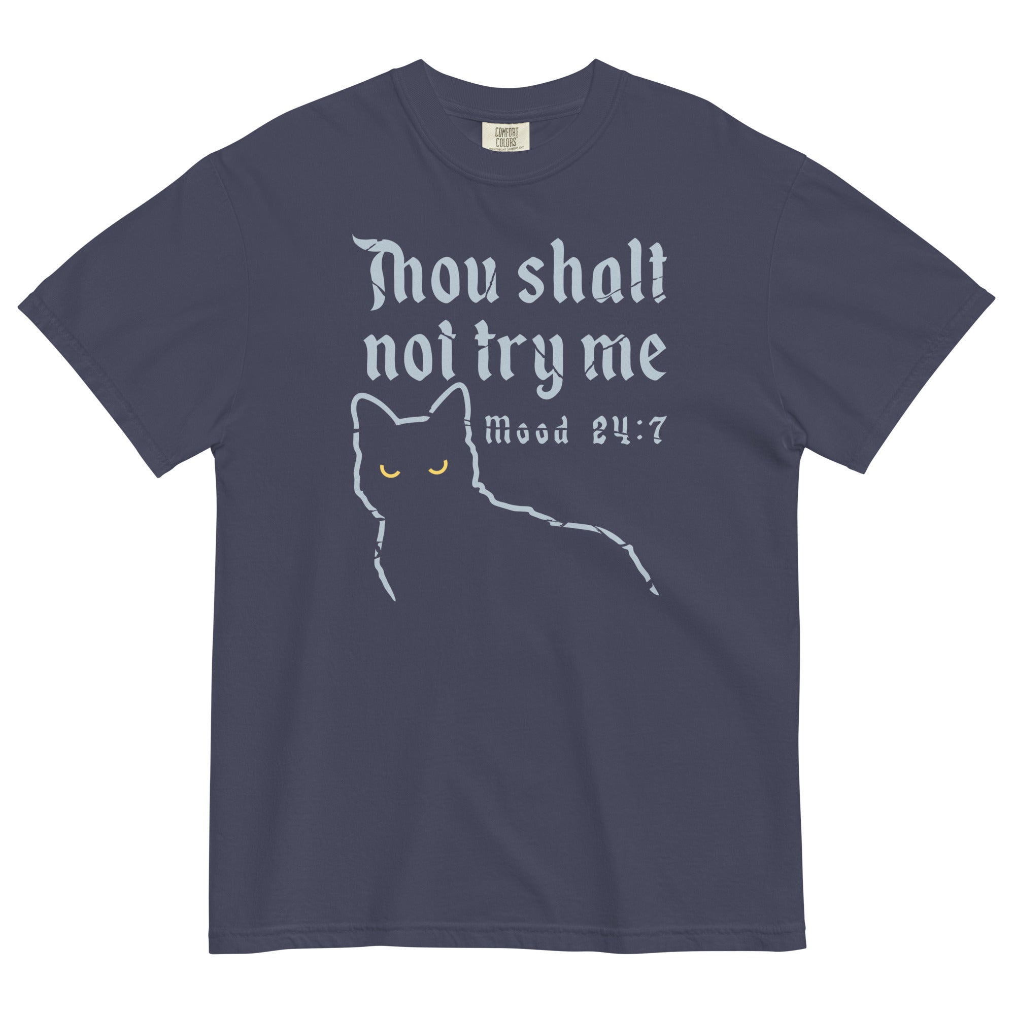Thou Shalt Not Try Me Men's Relaxed Fit Tee Hoodie, Sweatshirt | PureTeeCo.com (Image 2)