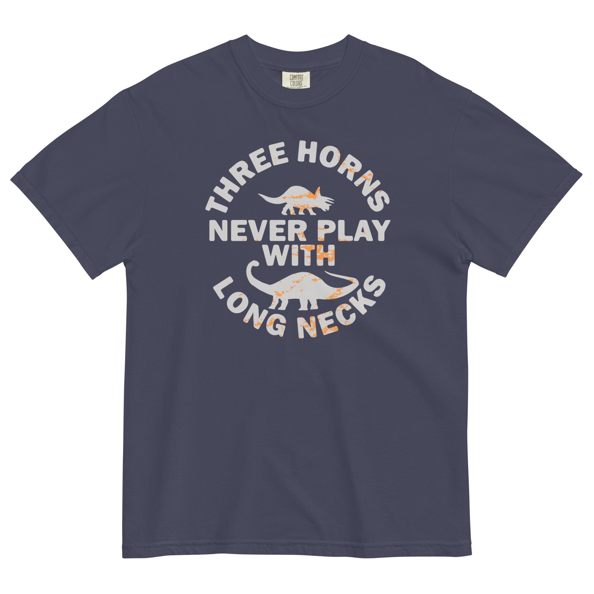 Three Horns Never Play With Long Necks Men's Relaxed Fit Tee Hoodie, Sweatshirt | PureTeeCo.com (Image 3)