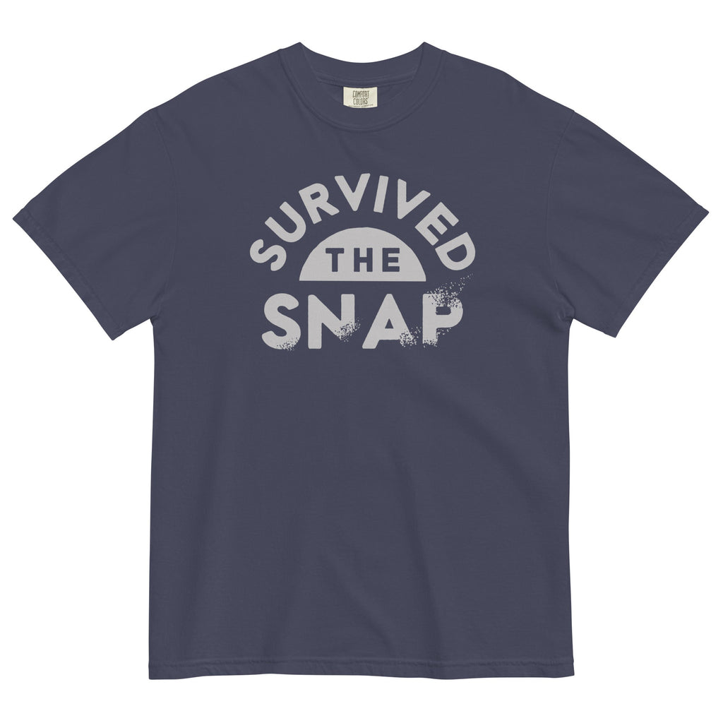 Survived The Snap Men's Relaxed Fit Tee Hoodie, Sweatshirt | PureTeeCo.com (Image 2)