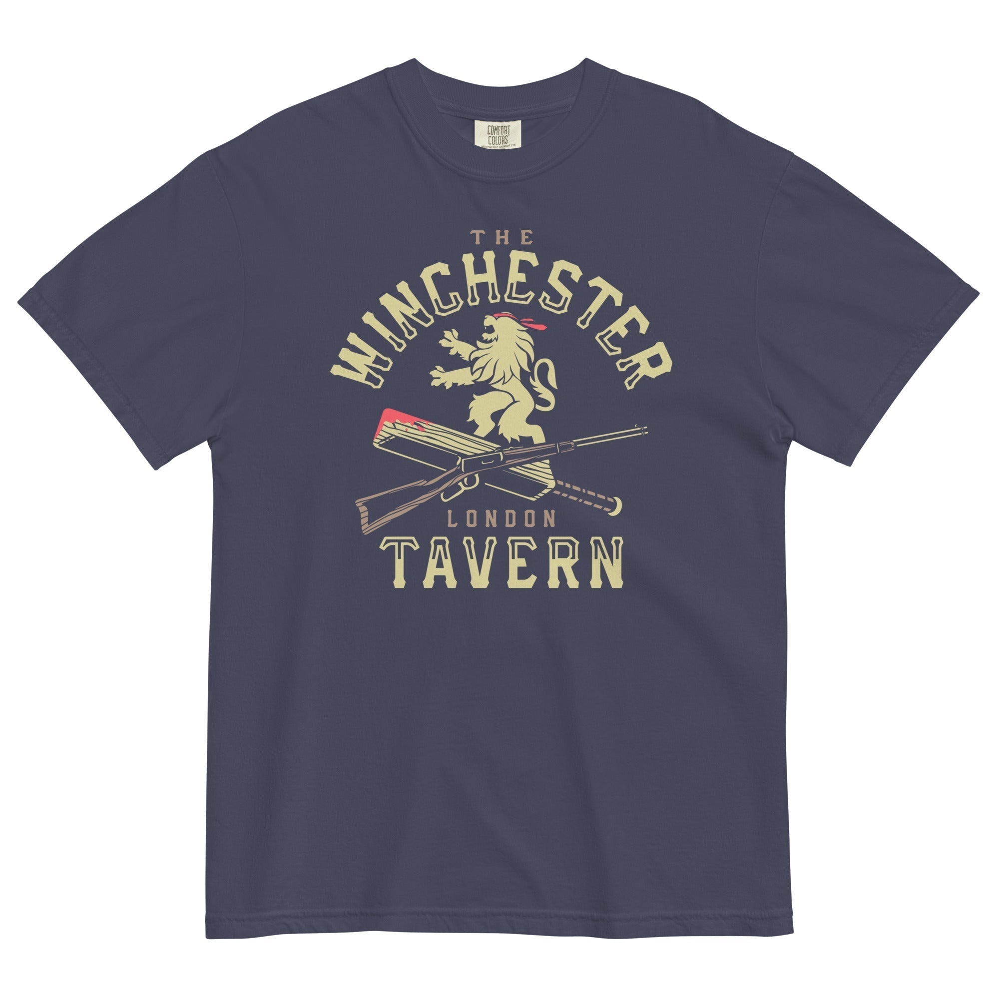 The Winchester Tavern Men's Relaxed Fit Tee Hoodie, Sweatshirt | PureTeeCo.com (Image 2)