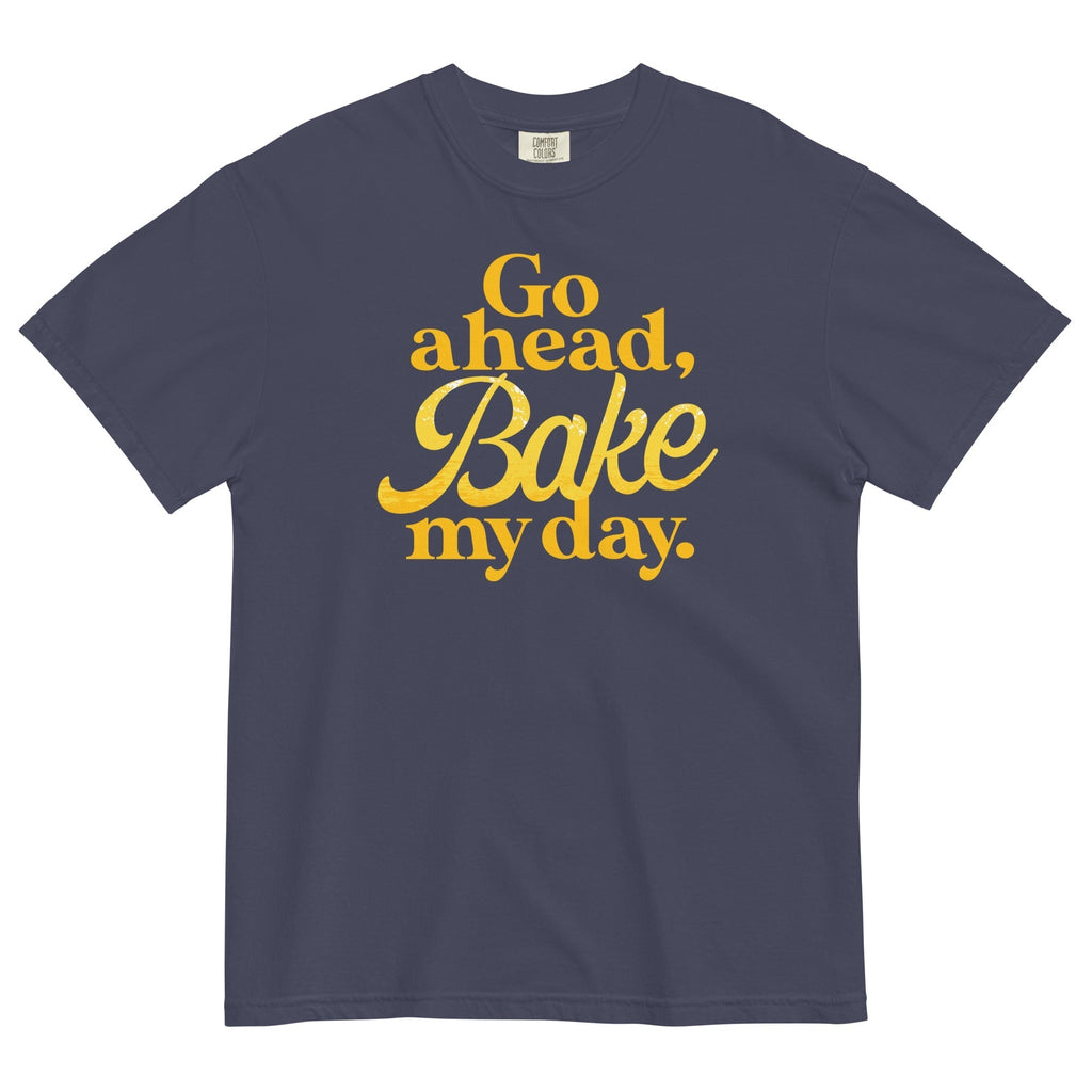 Go Ahead, Bake My Day Men's Relaxed Fit Tee Hoodie, Sweatshirt | PureTeeCo.com (Image 1)