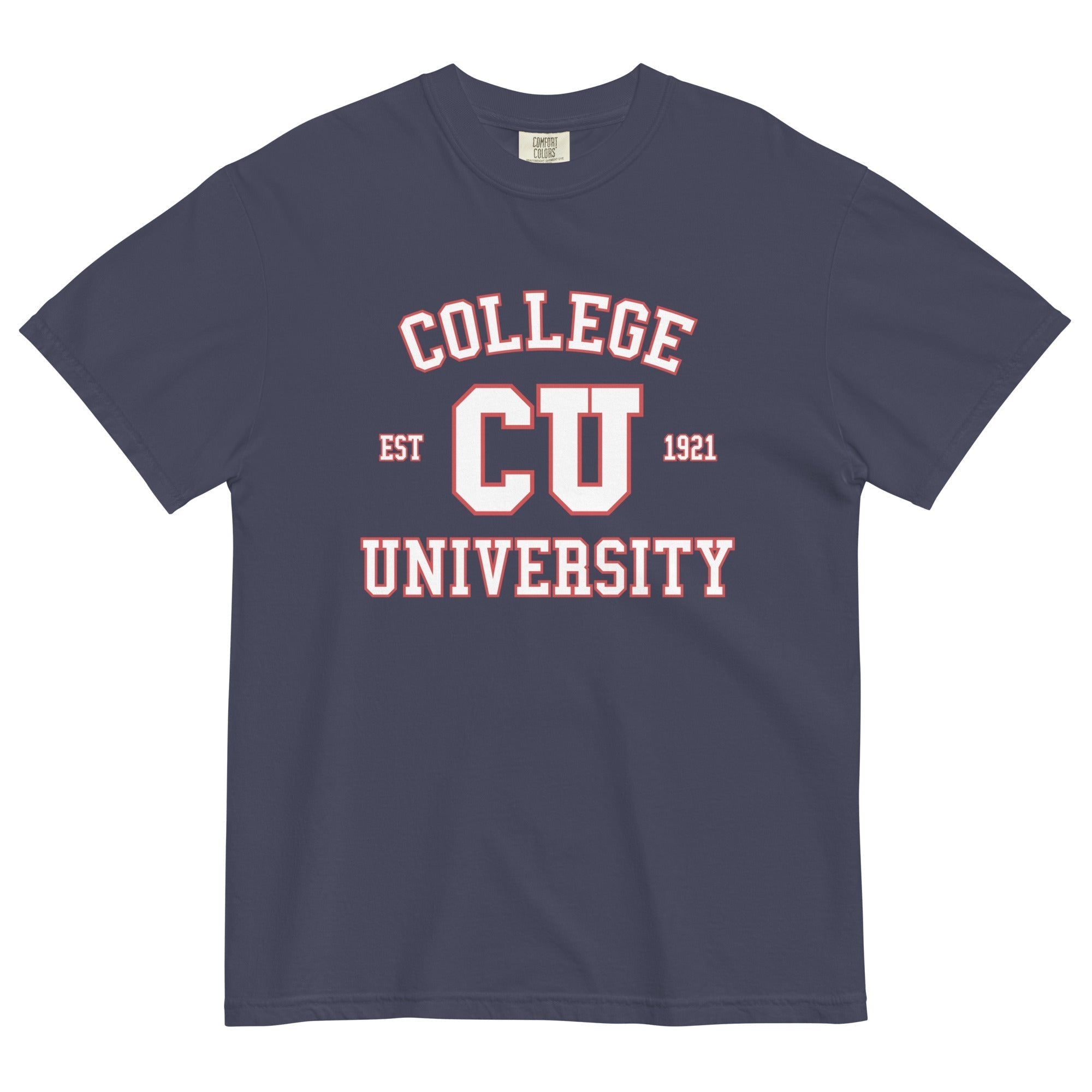 College University Men's Relaxed Fit Tee Hoodie, Sweatshirt | PureTeeCo.com (Image 1)