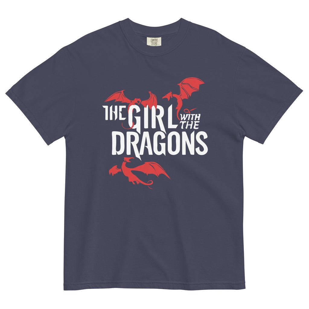 The Girl With The Dragons Men's Relaxed Fit Tee Hoodie, Sweatshirt | PureTeeCo.com (Image 2)