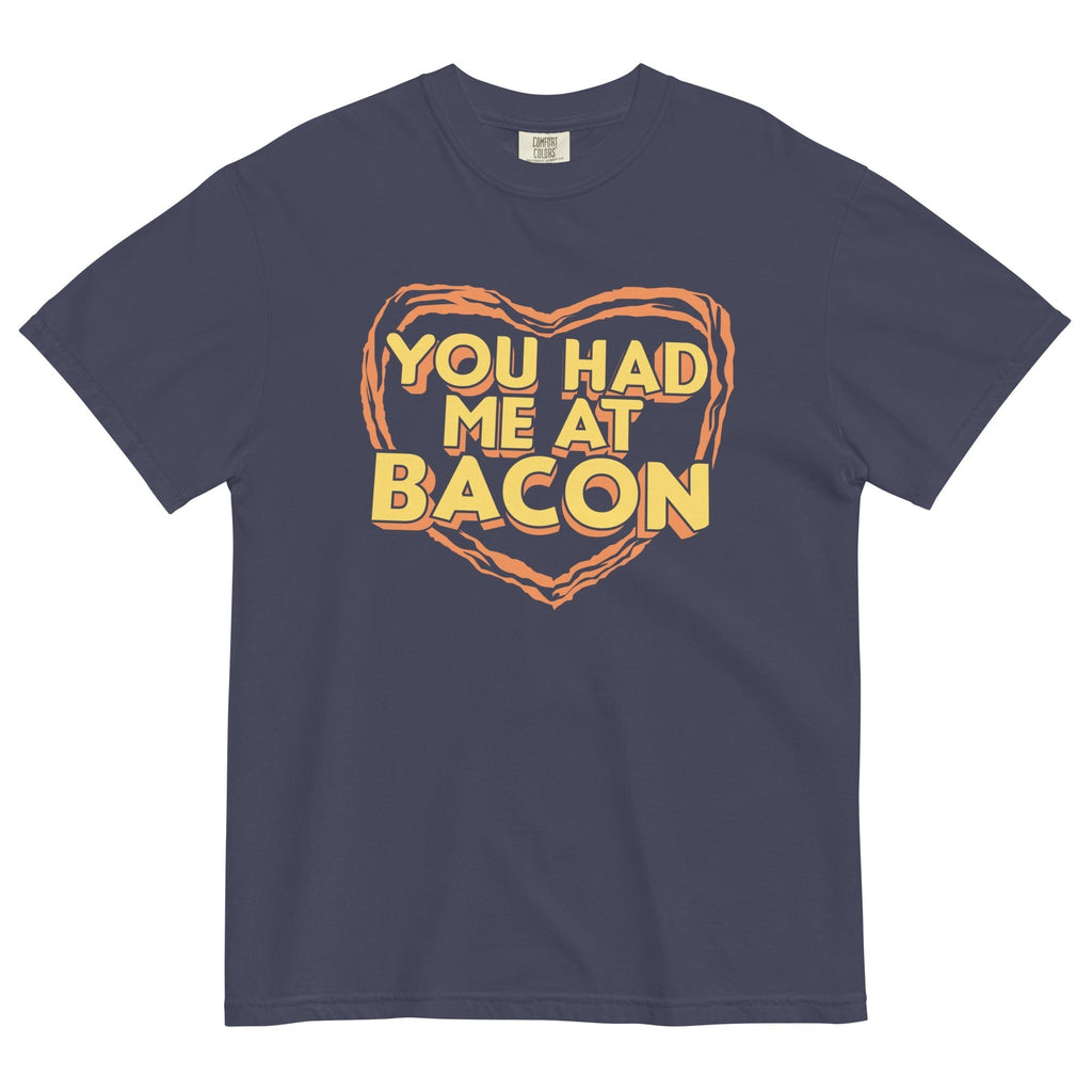 You Had Me At Bacon Men's Relaxed Fit Tee Hoodie, Sweatshirt | PureTeeCo.com (Image 3)