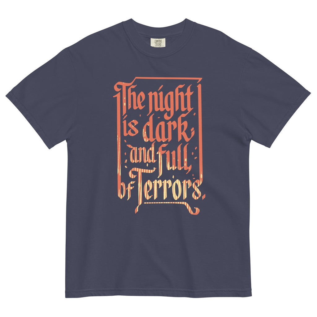 The Night Is Dark And Full Of Terrors Men's Relaxed Fit Tee Hoodie, Sweatshirt | PureTeeCo.com (Image 2)