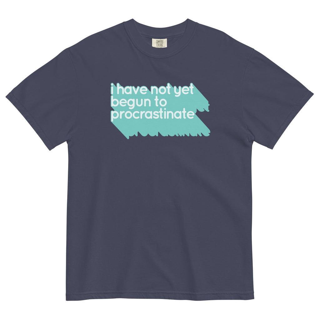 Not Begun To Procrastinate Men's Relaxed Fit Tee Hoodie, Sweatshirt | PureTeeCo.com (Image 1)