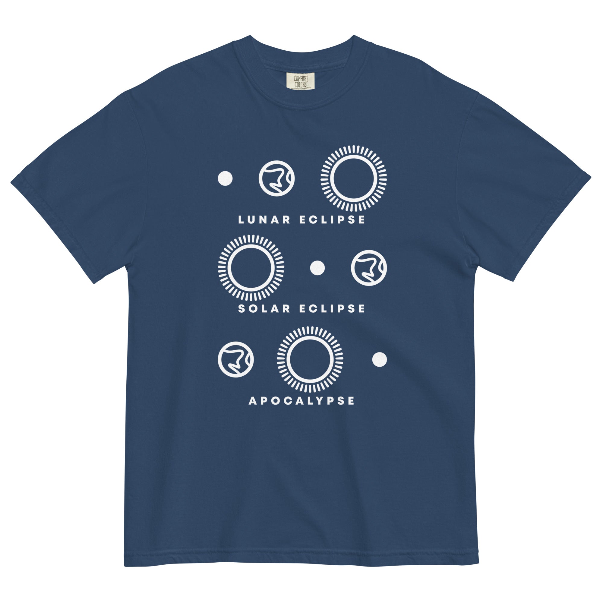 Lunar Eclipse Solar Eclipse Apocalypse Men's Relaxed Fit Tee Hoodie, Sweatshirt | PureTeeCo.com (Image 3)