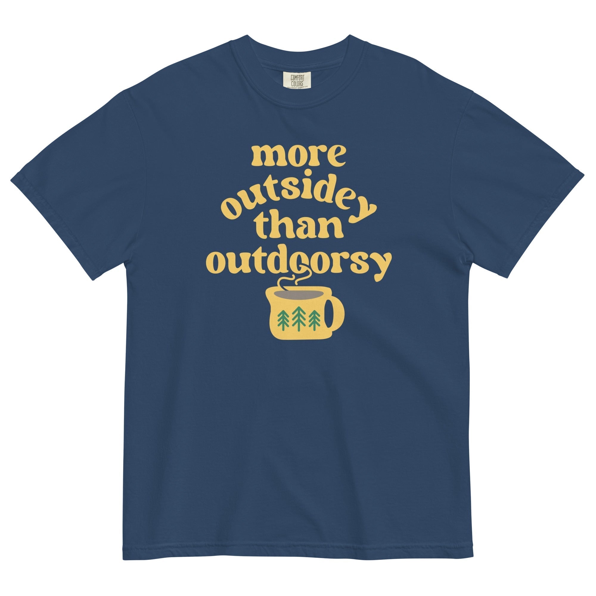 More Outsidey Than Outdoorsy Men's Relaxed Fit Tee Hoodie, Sweatshirt | PureTeeCo.com (Image 4)