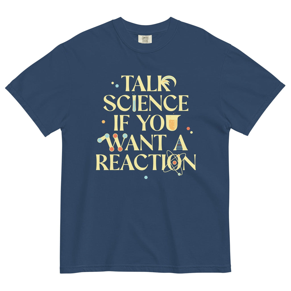 Talk Science If You Want A Reaction Men's Relaxed Fit Tee Hoodie, Sweatshirt | PureTeeCo.com (Image 3)