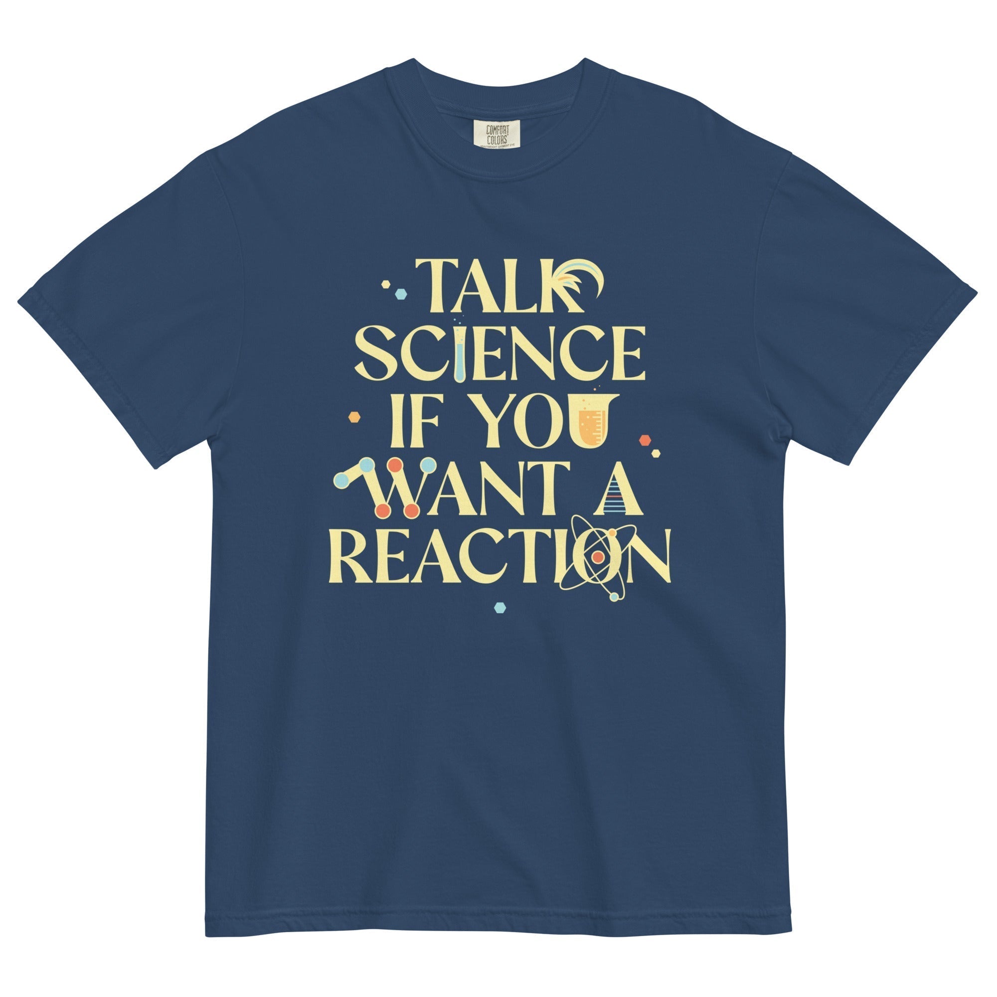 Talk Science If You Want A Reaction Men's Relaxed Fit Tee Hoodie, Sweatshirt | PureTeeCo.com (Image 3)