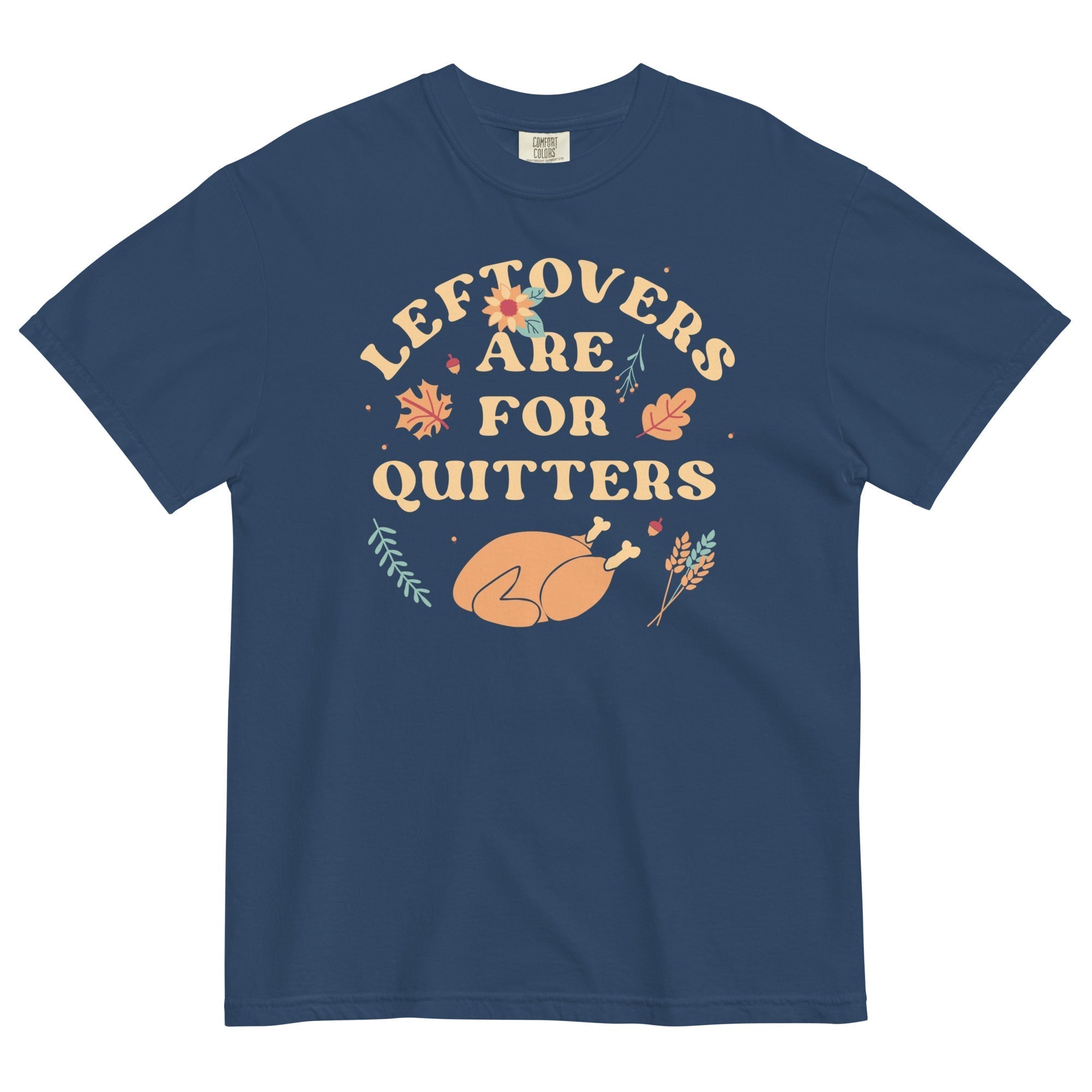 Leftovers Are For Quitters Men's Relaxed Fit Tee Hoodie, Sweatshirt | PureTeeCo.com (Image 3)