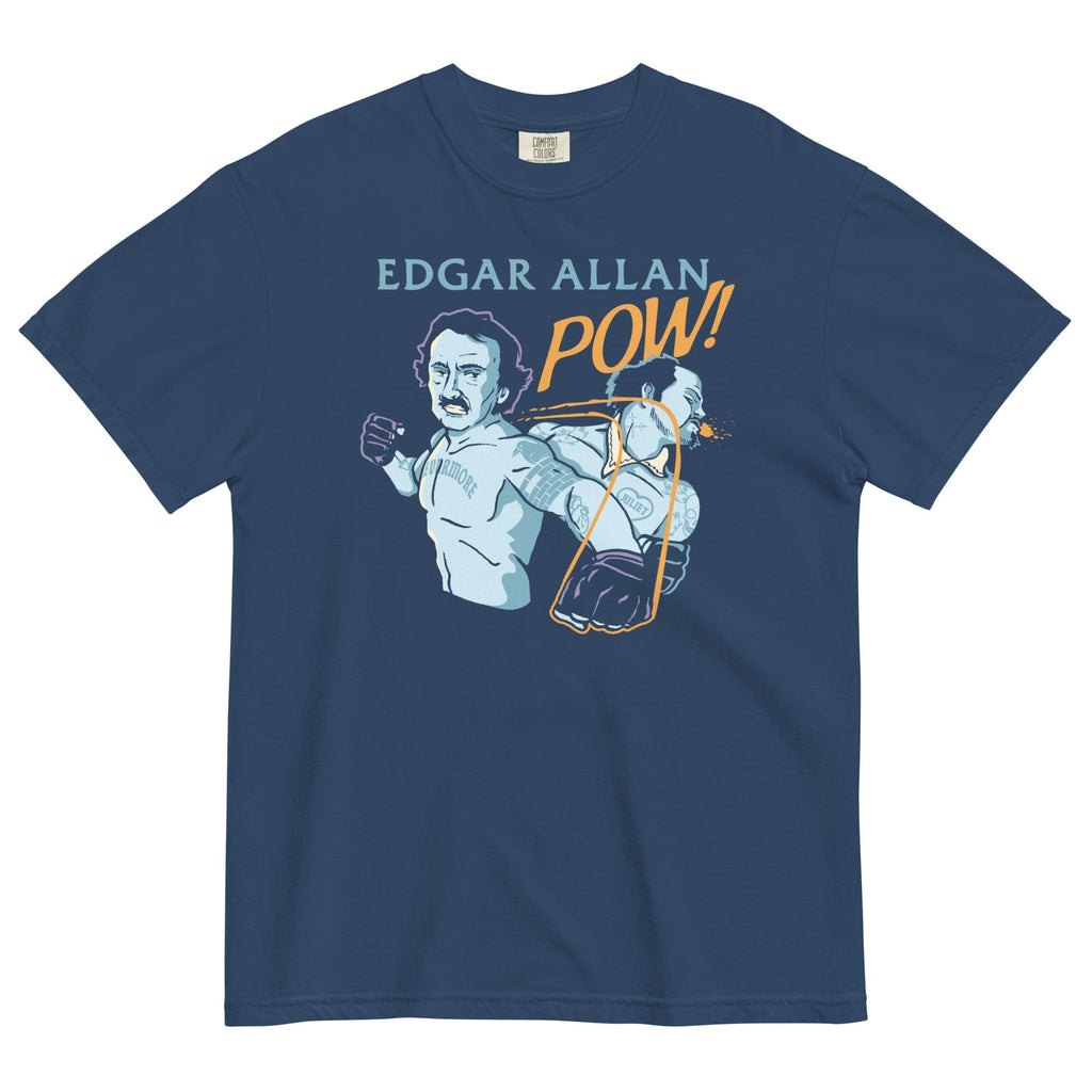 Edgar Allan Pow! Men's Relaxed Fit Tee Hoodie, Sweatshirt | PureTeeCo.com (Image 1)