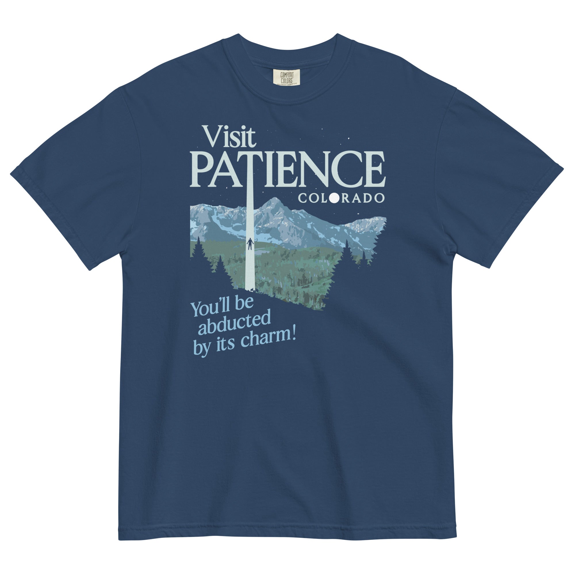 Visit Patience Colorado Men's Relaxed Fit Tee Hoodie, Sweatshirt | PureTeeCo.com (Image 1)
