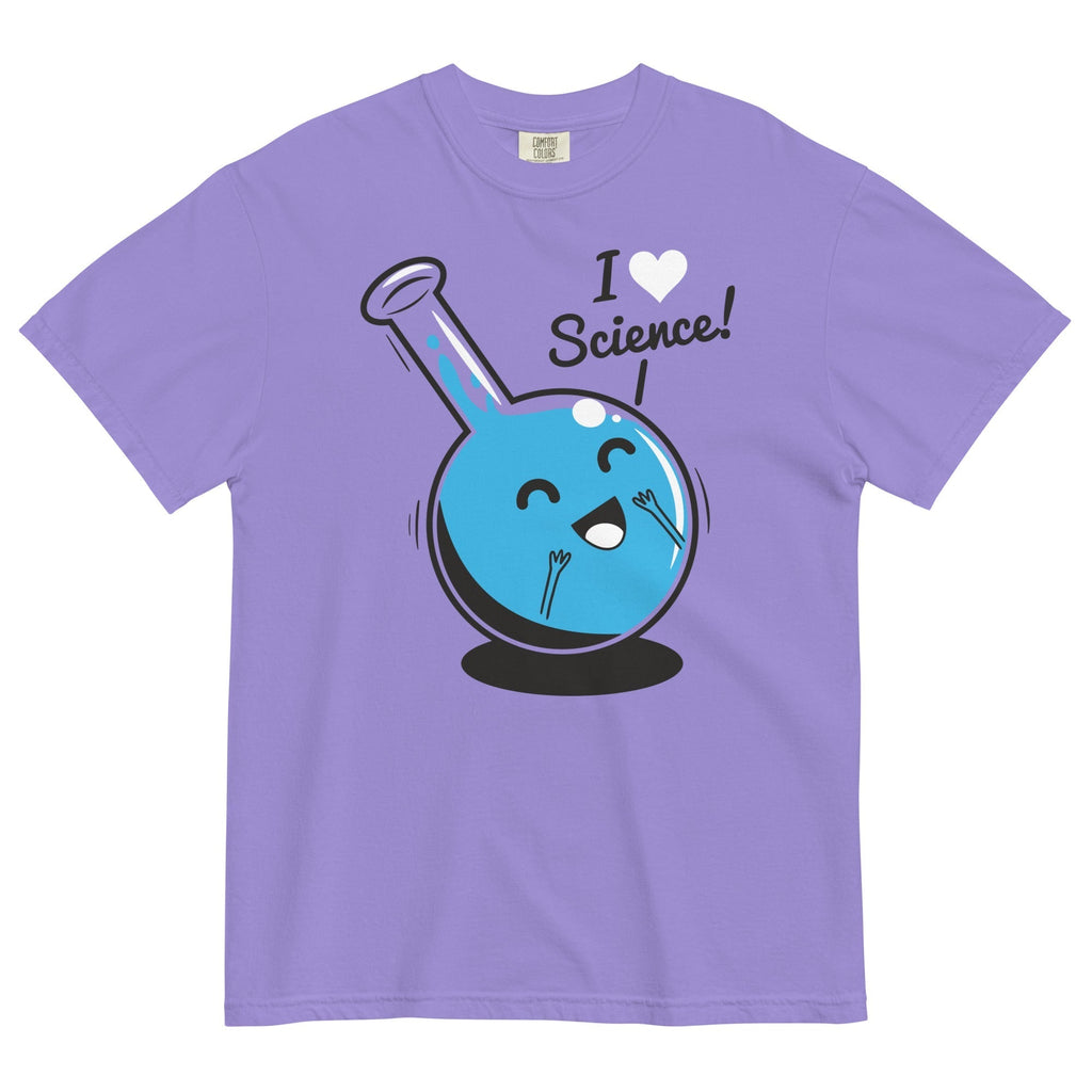 I Heart Science Men's Relaxed Fit Tee Hoodie, Sweatshirt | PureTeeCo.com (Image 4)