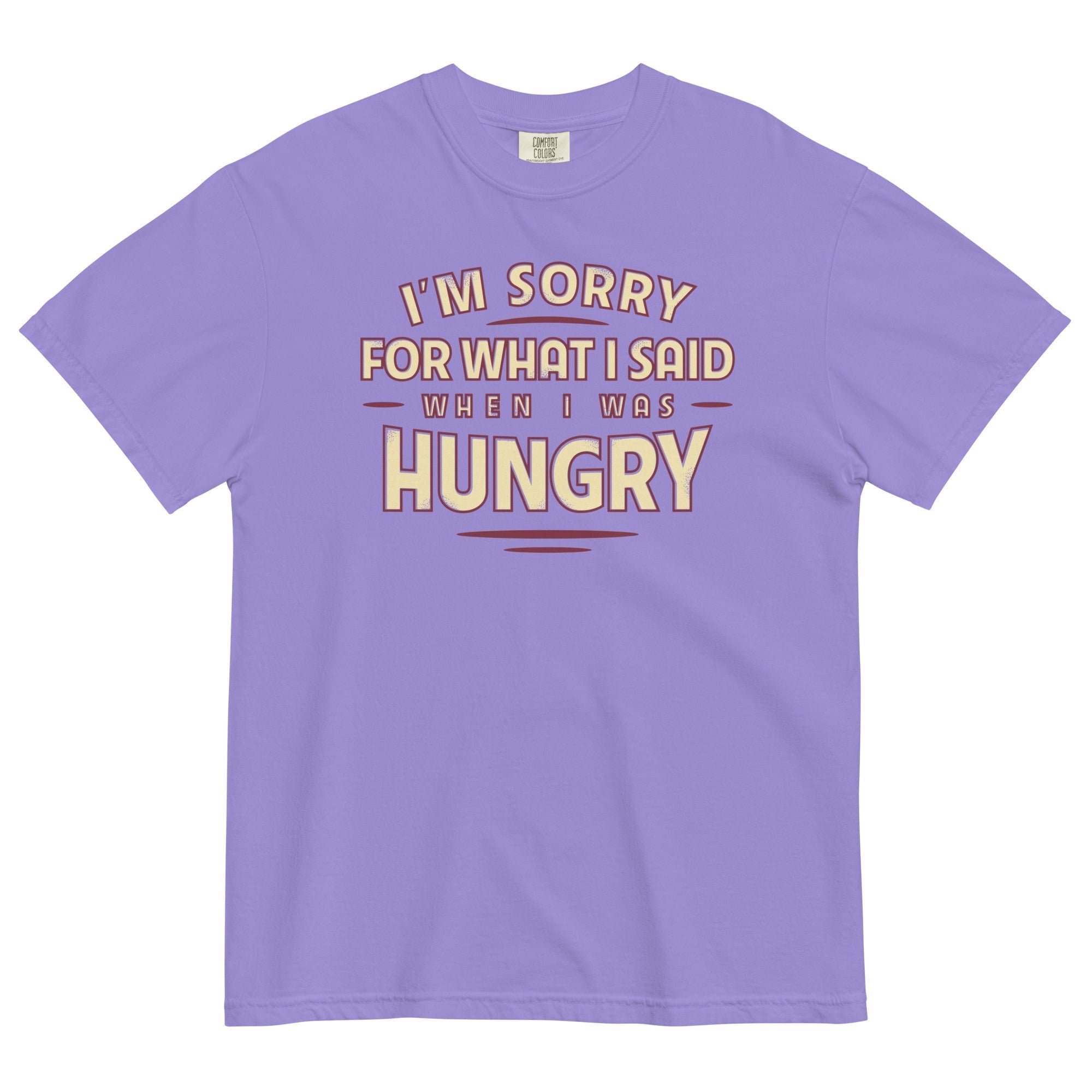 What I Said When I Was Hungry Men's Relaxed Fit Tee Hoodie, Sweatshirt | PureTeeCo.com (Image 3)