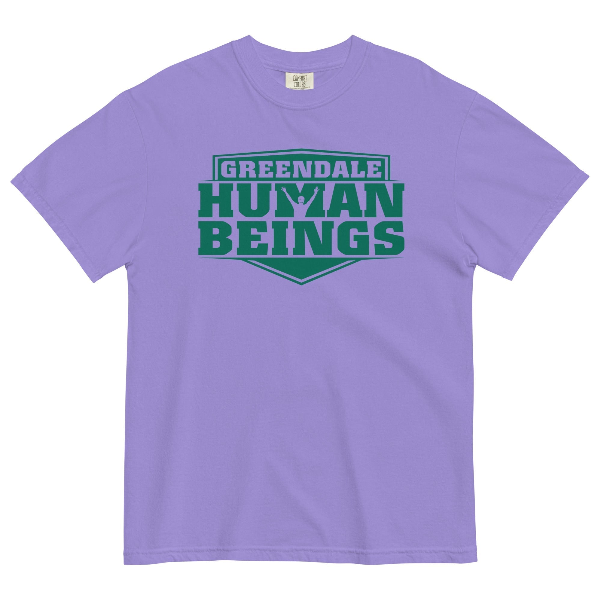 Greendale Human Beings Men's Relaxed Fit Tee Hoodie, Sweatshirt | PureTeeCo.com (Image 2)