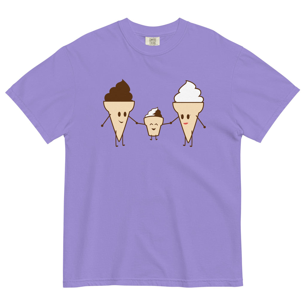Ice Cream Family Men's Relaxed Fit Tee Hoodie, Sweatshirt | PureTeeCo.com (Image 3)