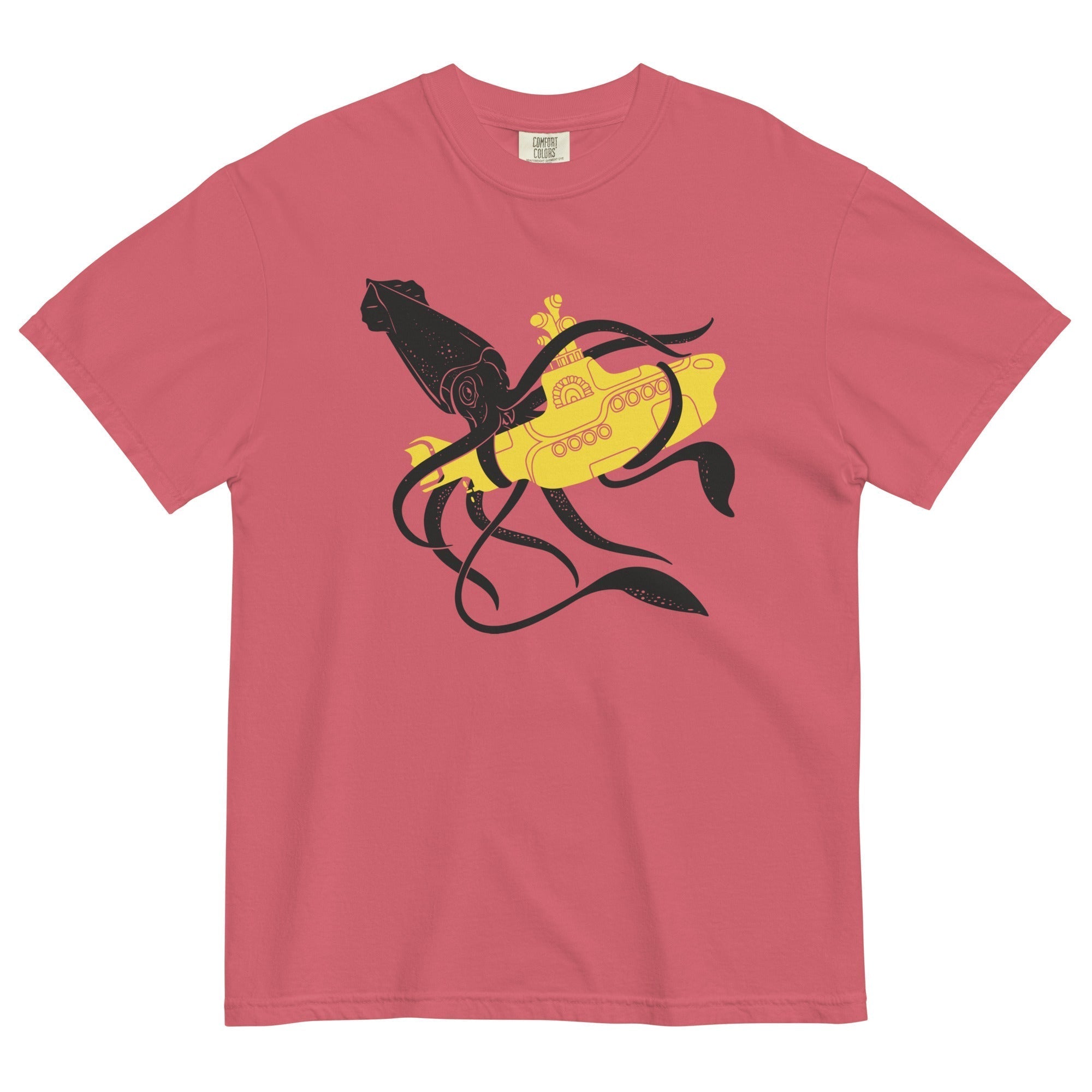 Squid Sub Battle Men's Relaxed Fit Tee Hoodie, Sweatshirt | PureTeeCo.com (Image 2)