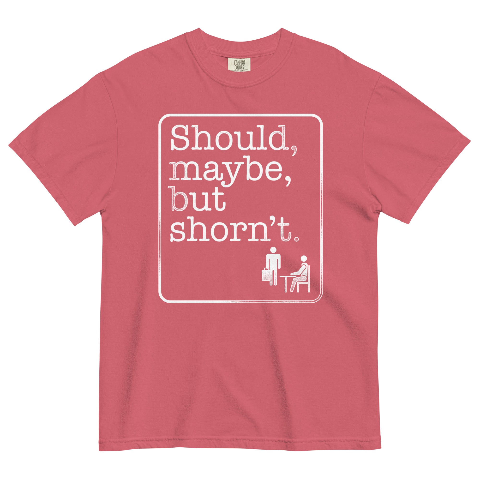 Should, Maybe, But Shorn't Men's Relaxed Fit Tee Hoodie, Sweatshirt | PureTeeCo.com (Image 4)
