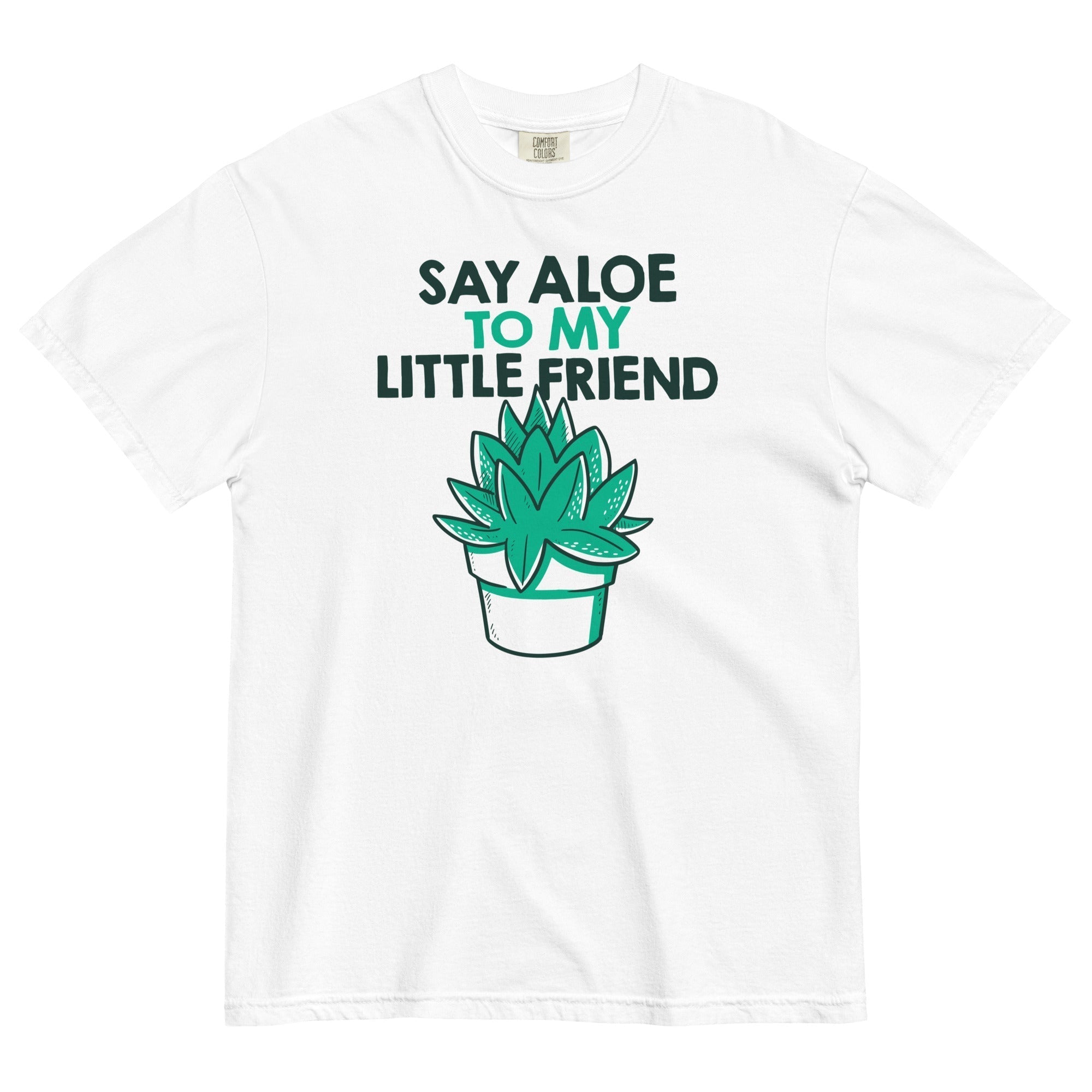 Say Aloe To My Little Friend Men's Relaxed Fit Tee Hoodie, Sweatshirt | PureTeeCo.com (Image 3)