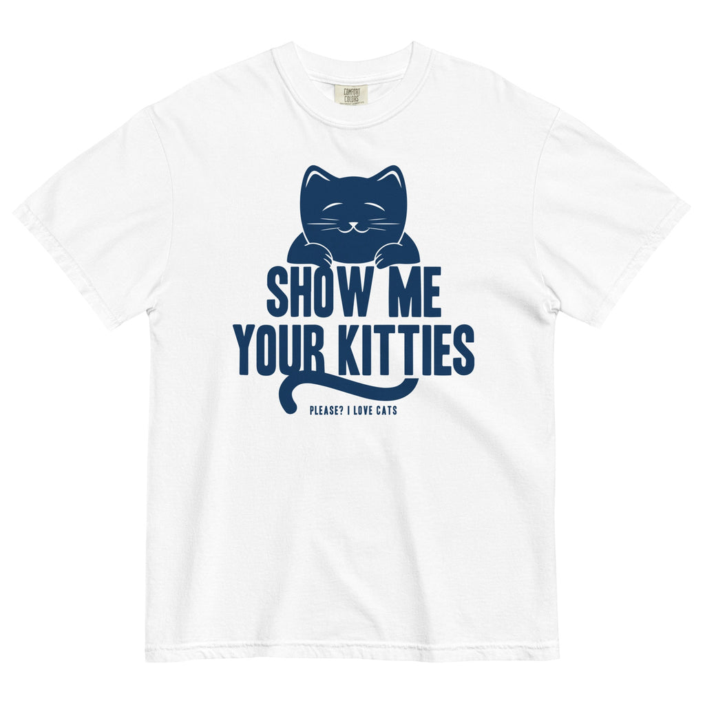Show Me Your Kitties Men's Relaxed Fit Tee Hoodie, Sweatshirt | PureTeeCo.com (Image 5)