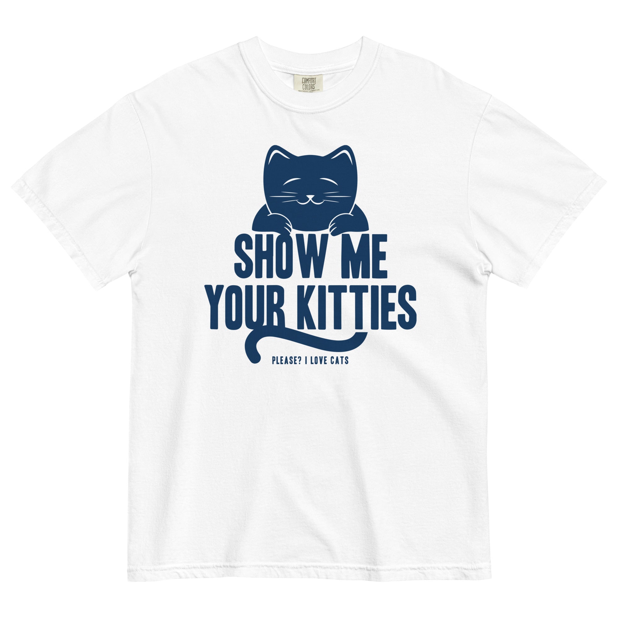 Show Me Your Kitties Men's Relaxed Fit Tee Hoodie, Sweatshirt | PureTeeCo.com (Image 5)
