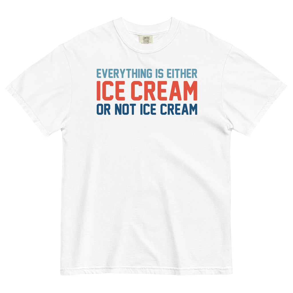 Everything Is Ice Cream Or Not Ice Cream Men's Relaxed Fit Tee Hoodie, Sweatshirt | PureTeeCo.com (Image 3)