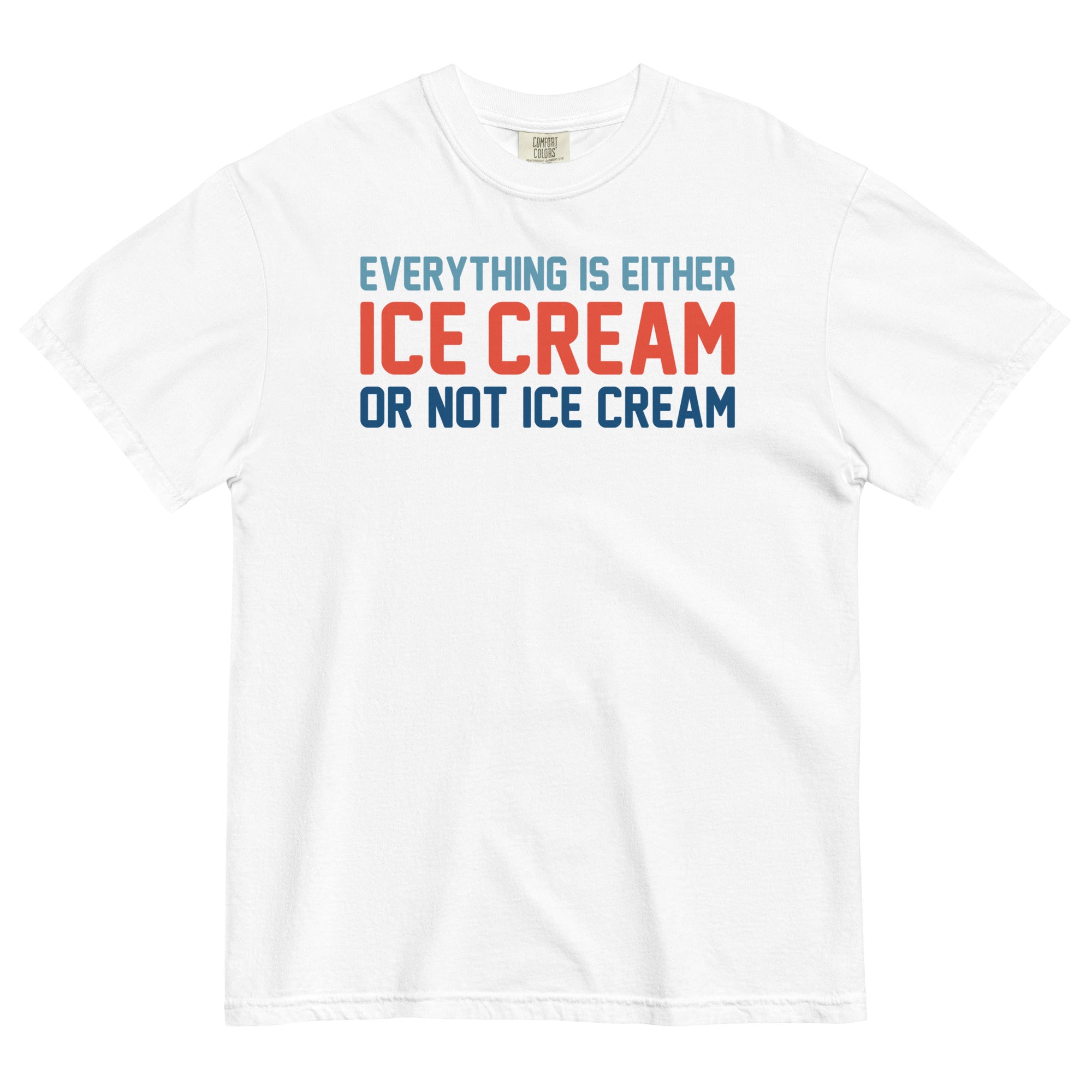 Everything Is Ice Cream Or Not Ice Cream Men's Relaxed Fit Tee Hoodie, Sweatshirt | PureTeeCo.com (Image 3)
