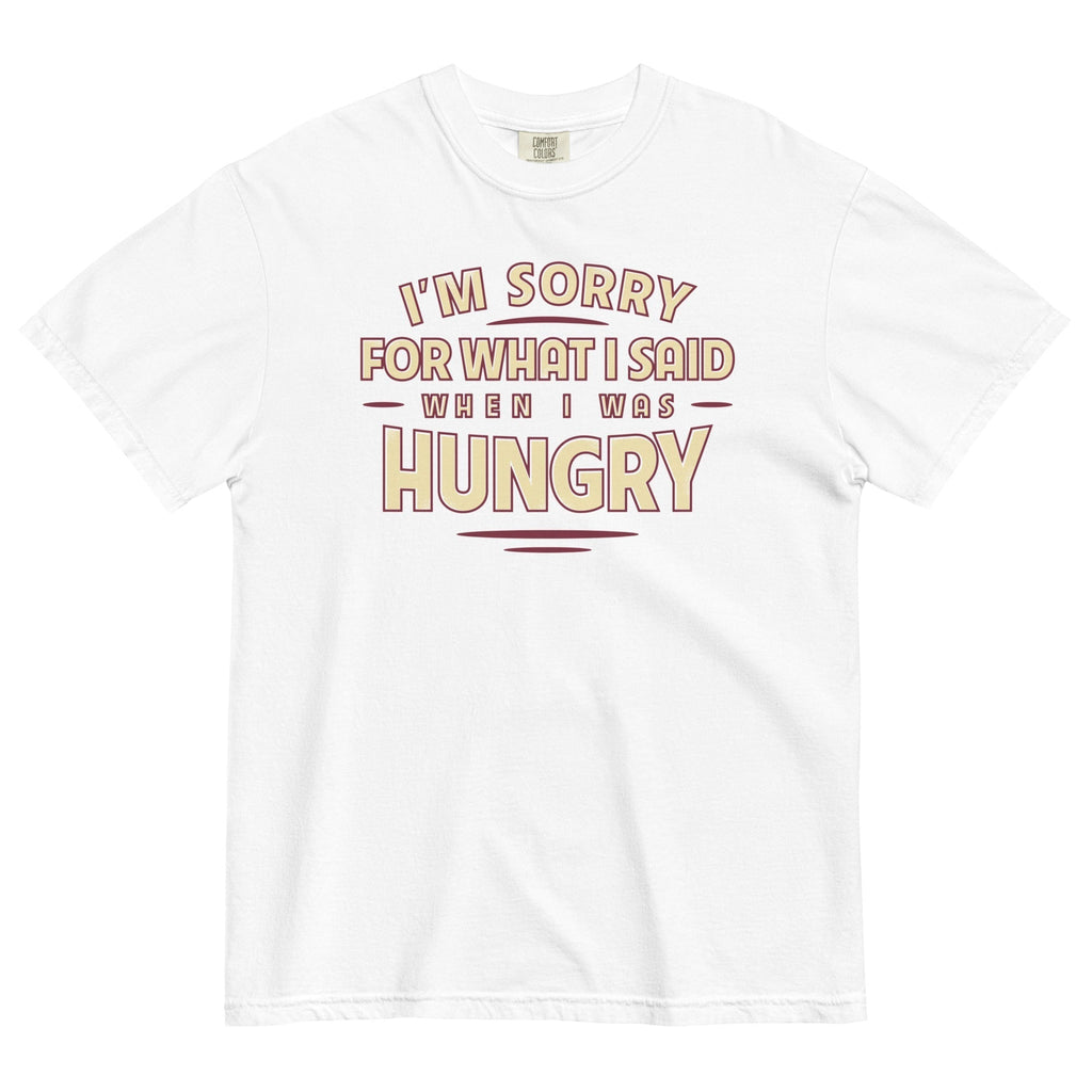 What I Said When I Was Hungry Men's Relaxed Fit Tee Hoodie, Sweatshirt | PureTeeCo.com (Image 5)